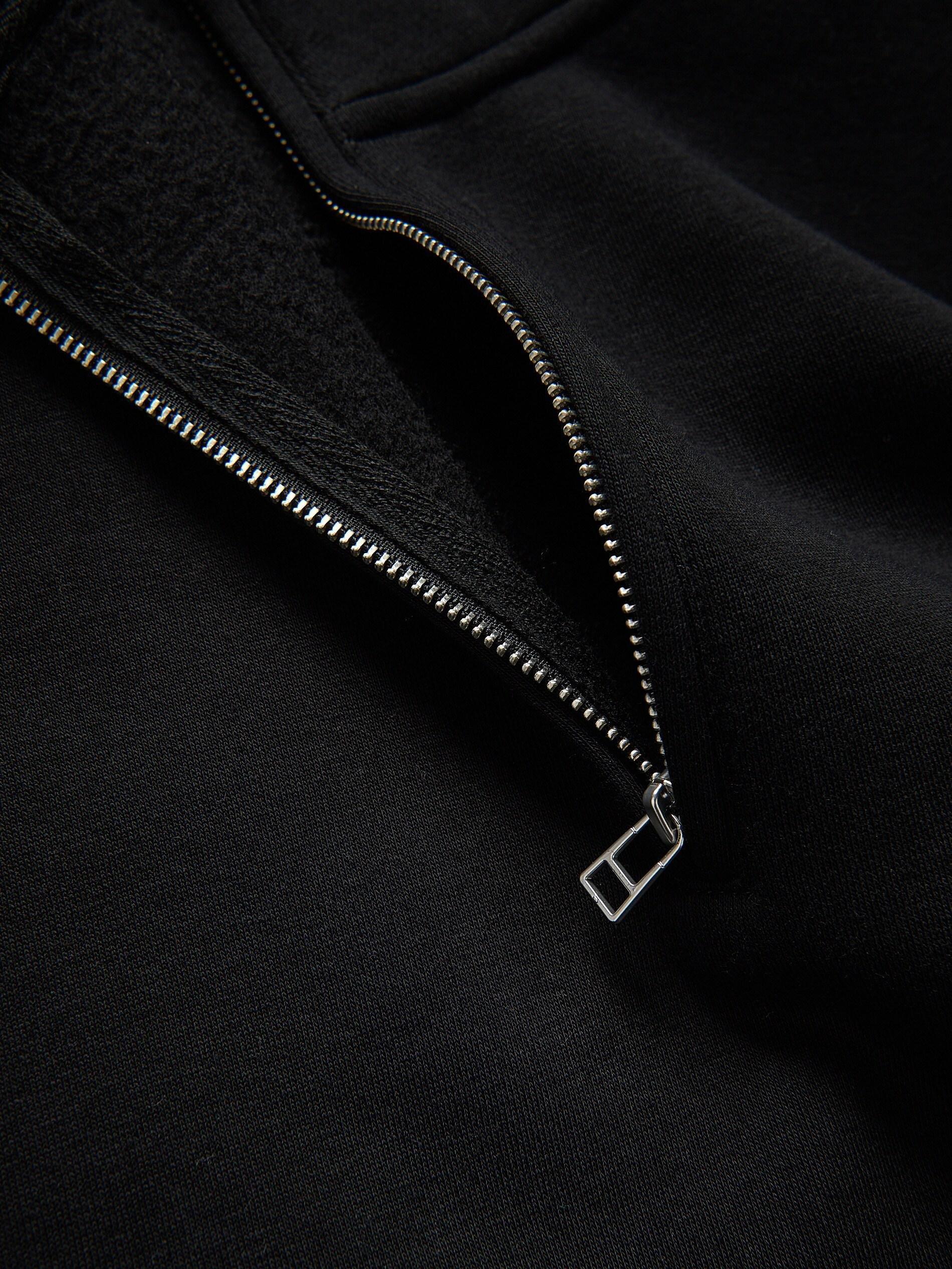 Black Sweatshirt With Stand Up Collar, Black, large image number 1