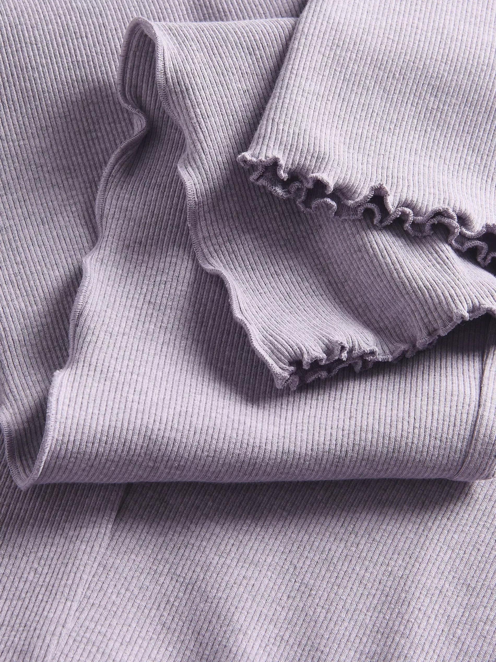 Lavender Flare-Fit Trousers With Ruffle, , large image number 3