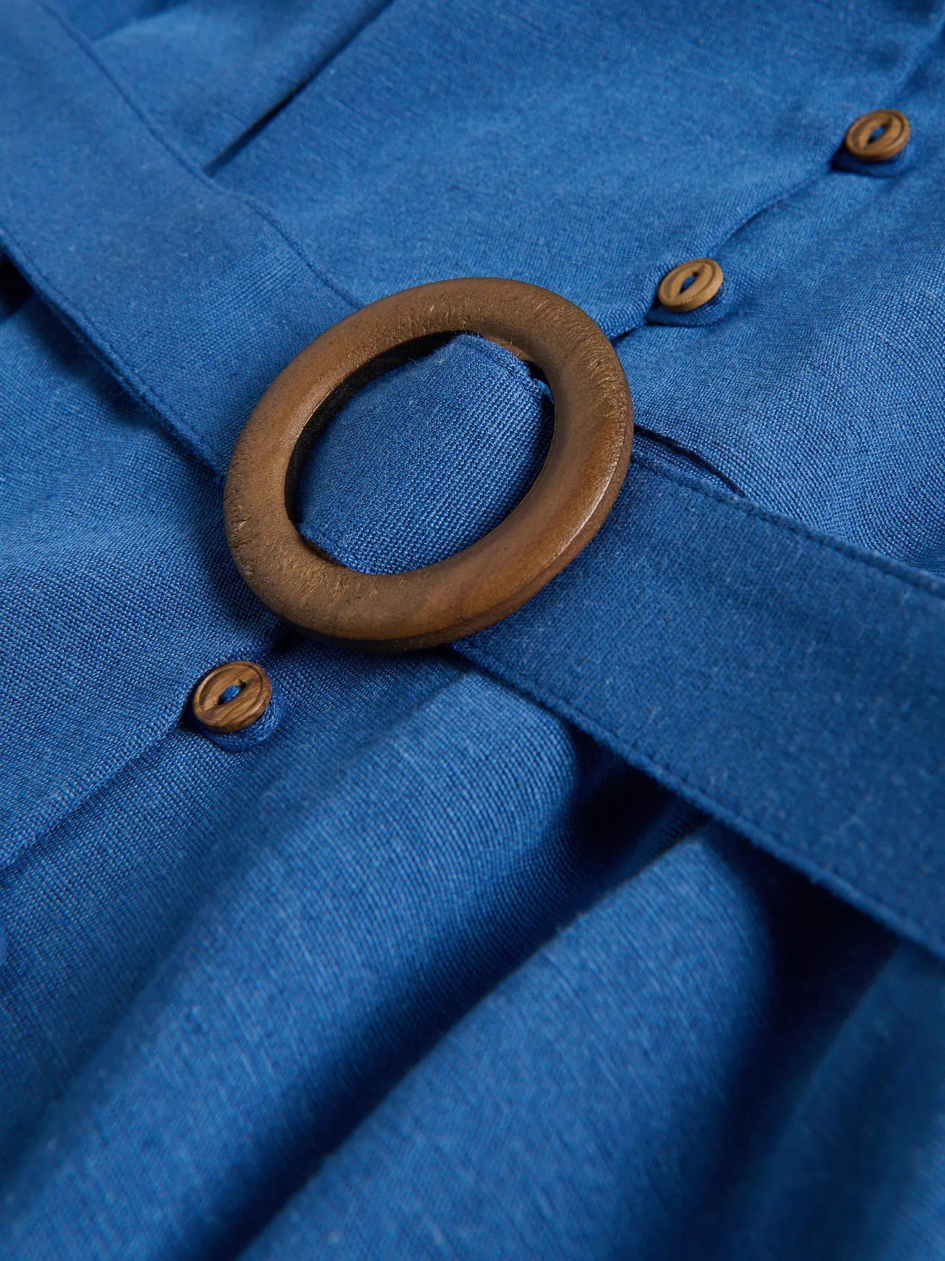 Blue Dress With Belt, , large image number 5