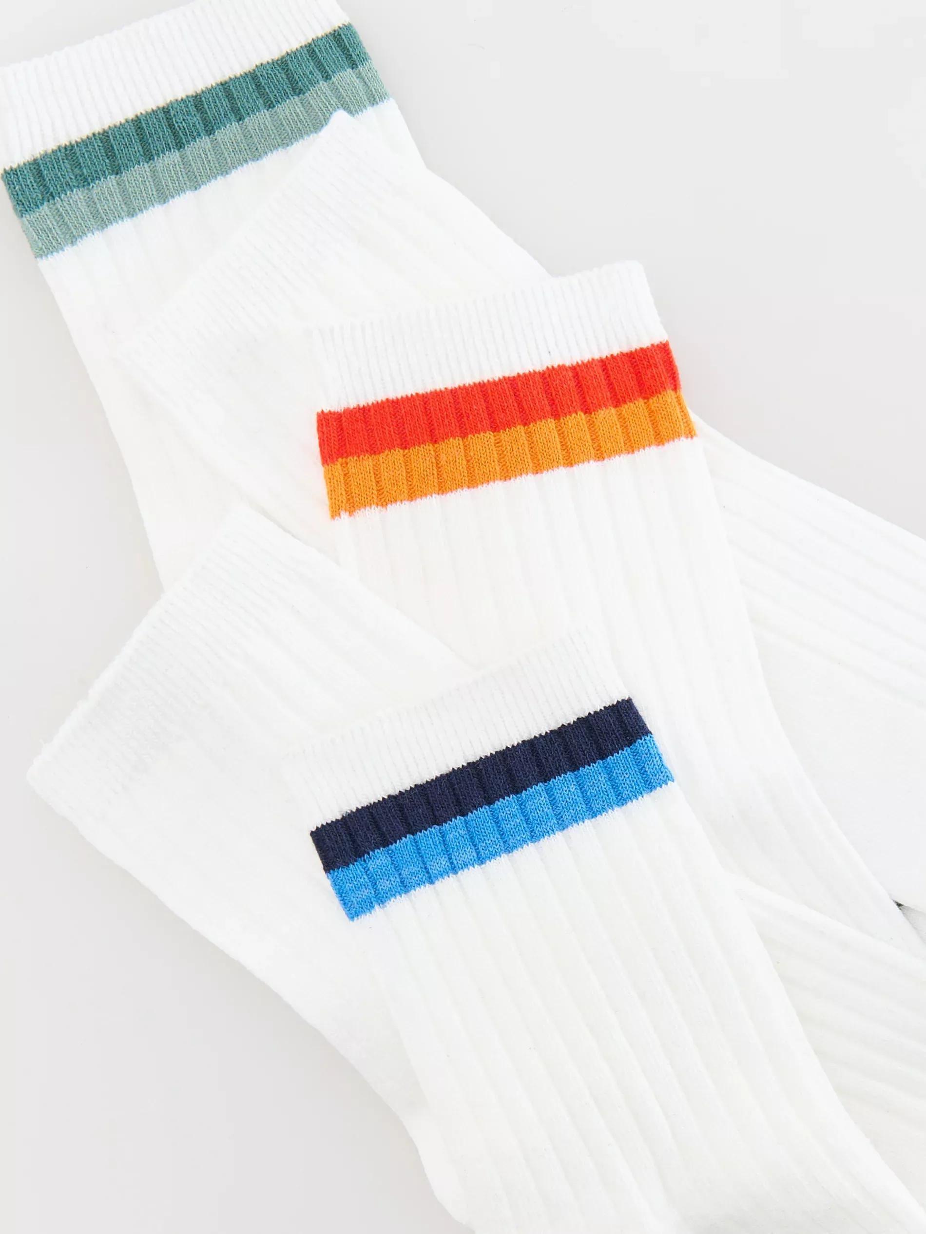 Cream Socks,Set Of 5, , large image number 1