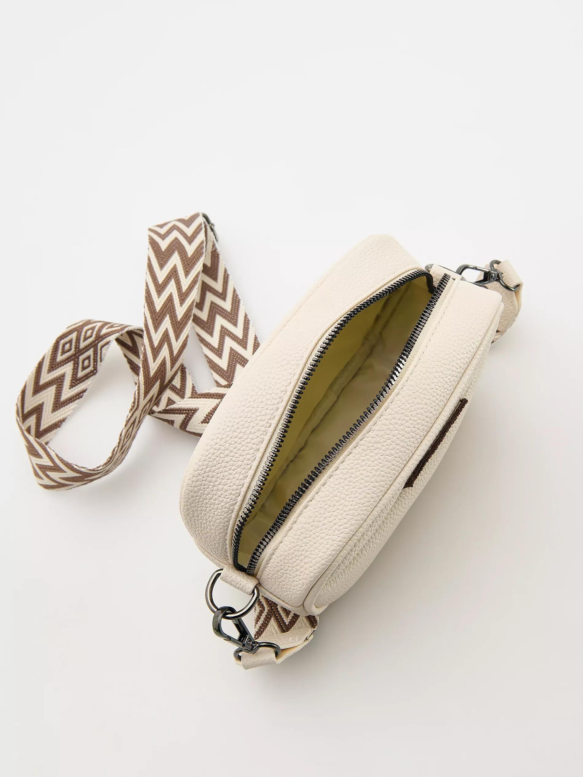Cream Mini Eco-Leather Purse, Ivory, large image number 3