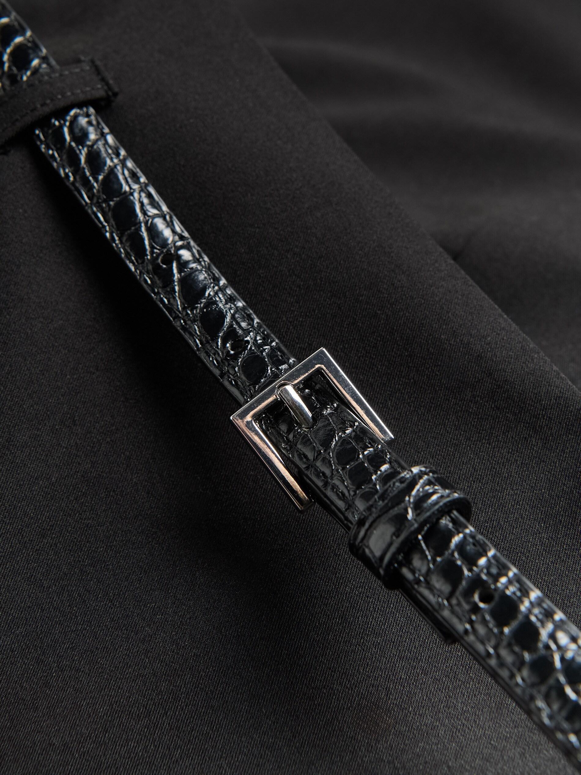 BLACK Midi skirt with belt, Black, large image number 5