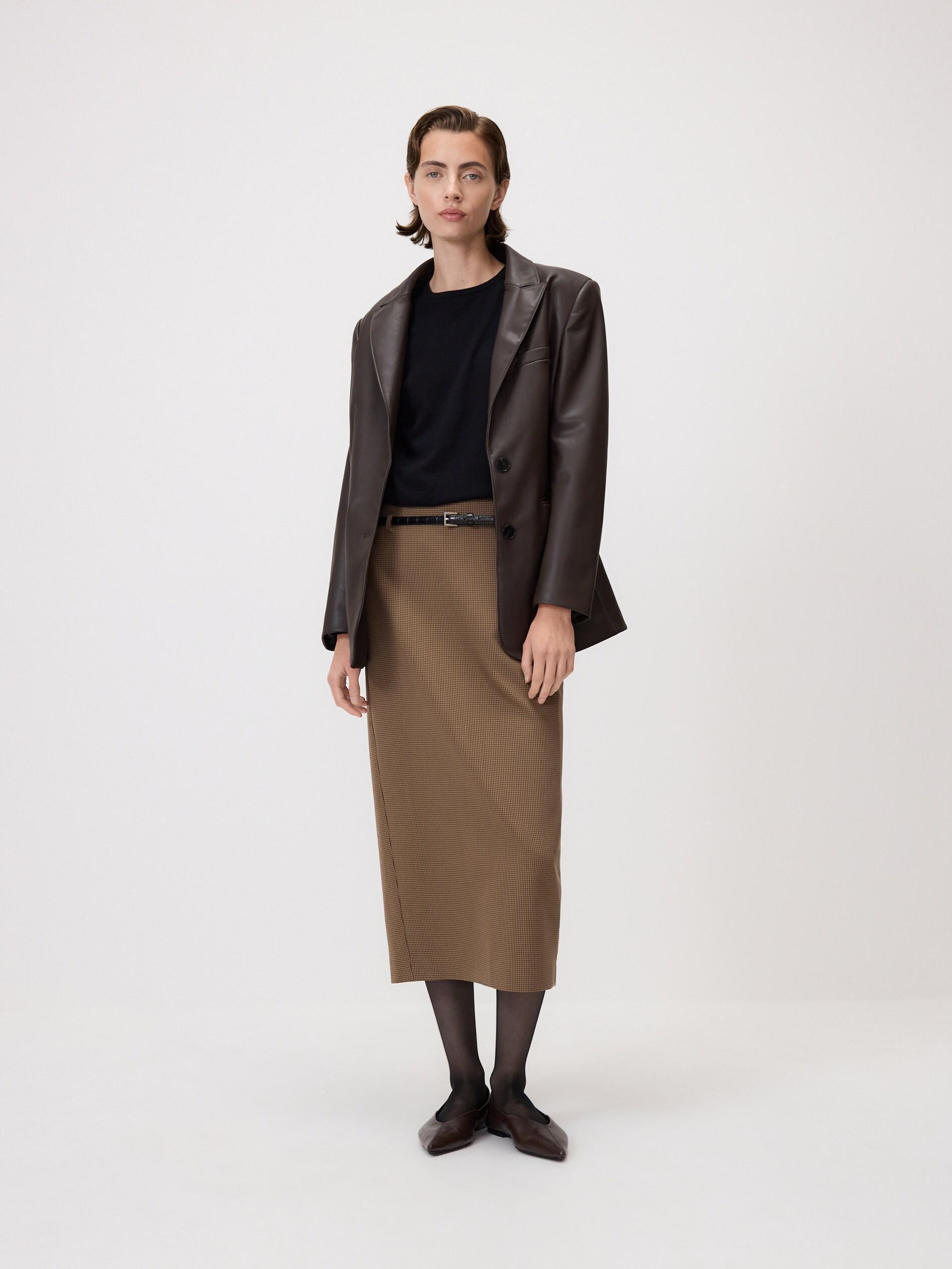 MULTICOLOR Midi skirt with belt, Multicolor, medium