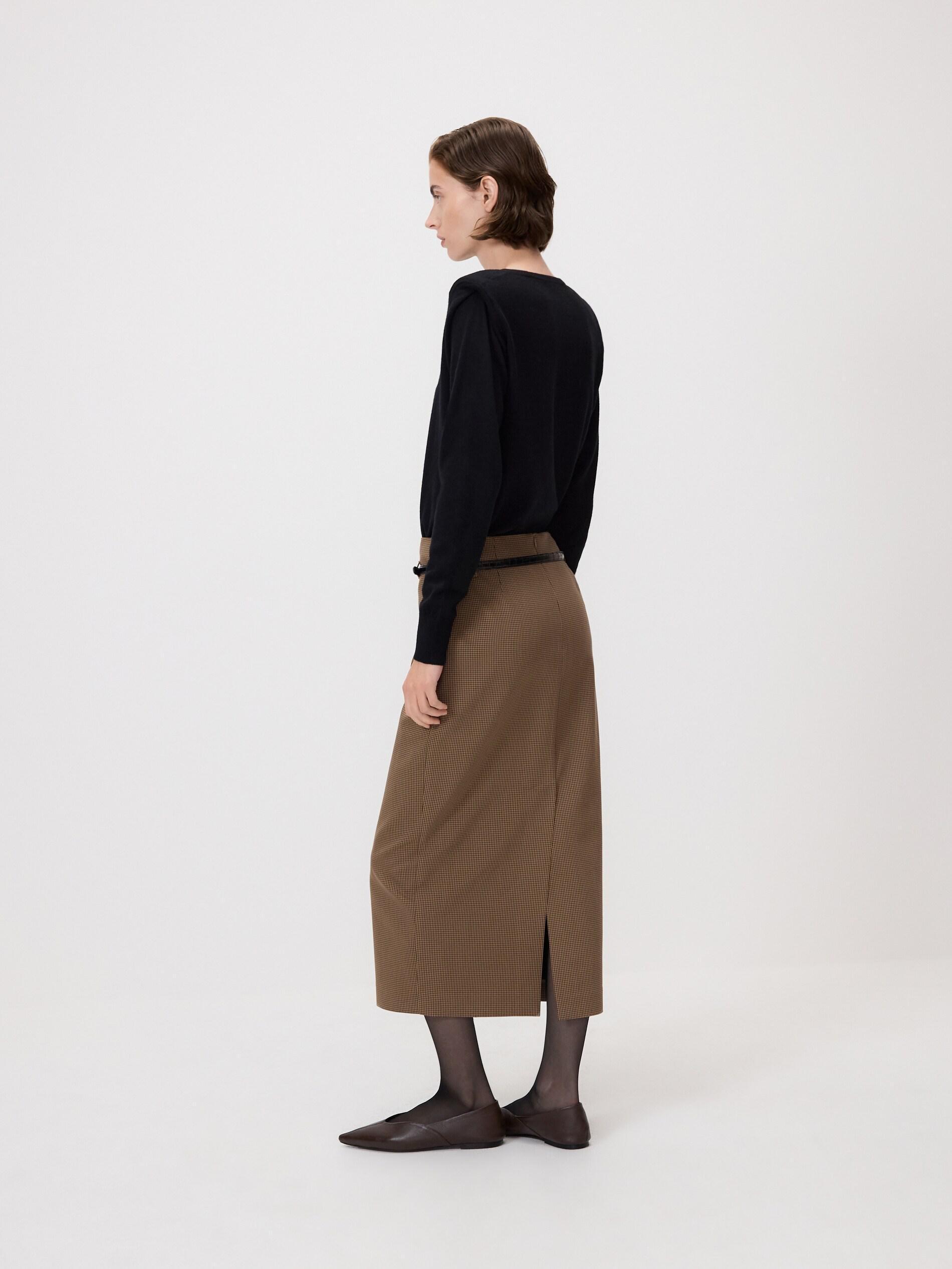 MULTICOLOR Midi skirt with belt, Multicolor, large image number 3