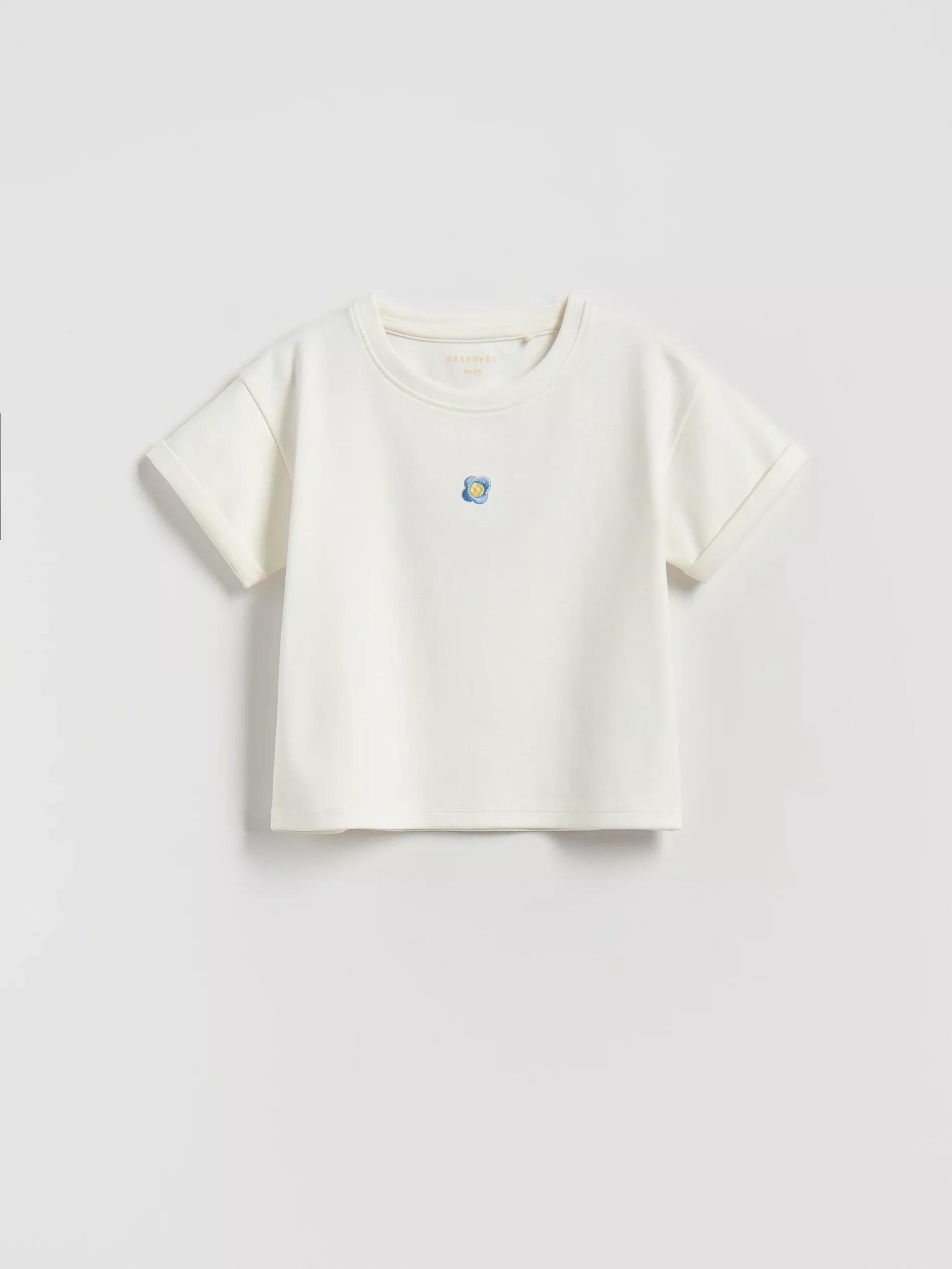 Cream T-Shirt, Kids Unisex, Ivory, large image number 0