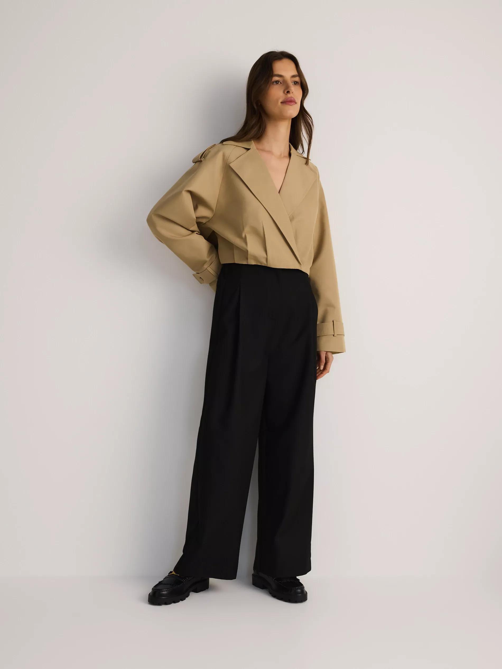 Black Pleated Trousers, , large image number 2