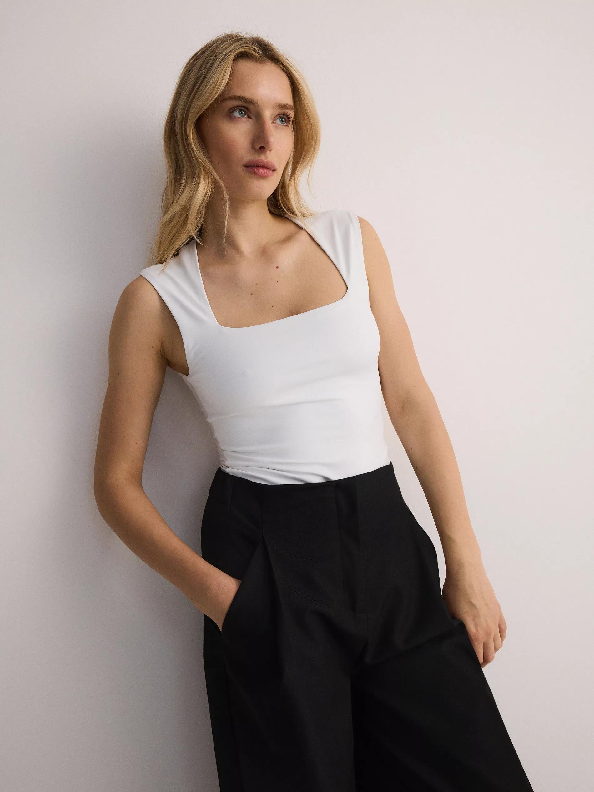 Black Pleated Trousers, Black, large image number 7