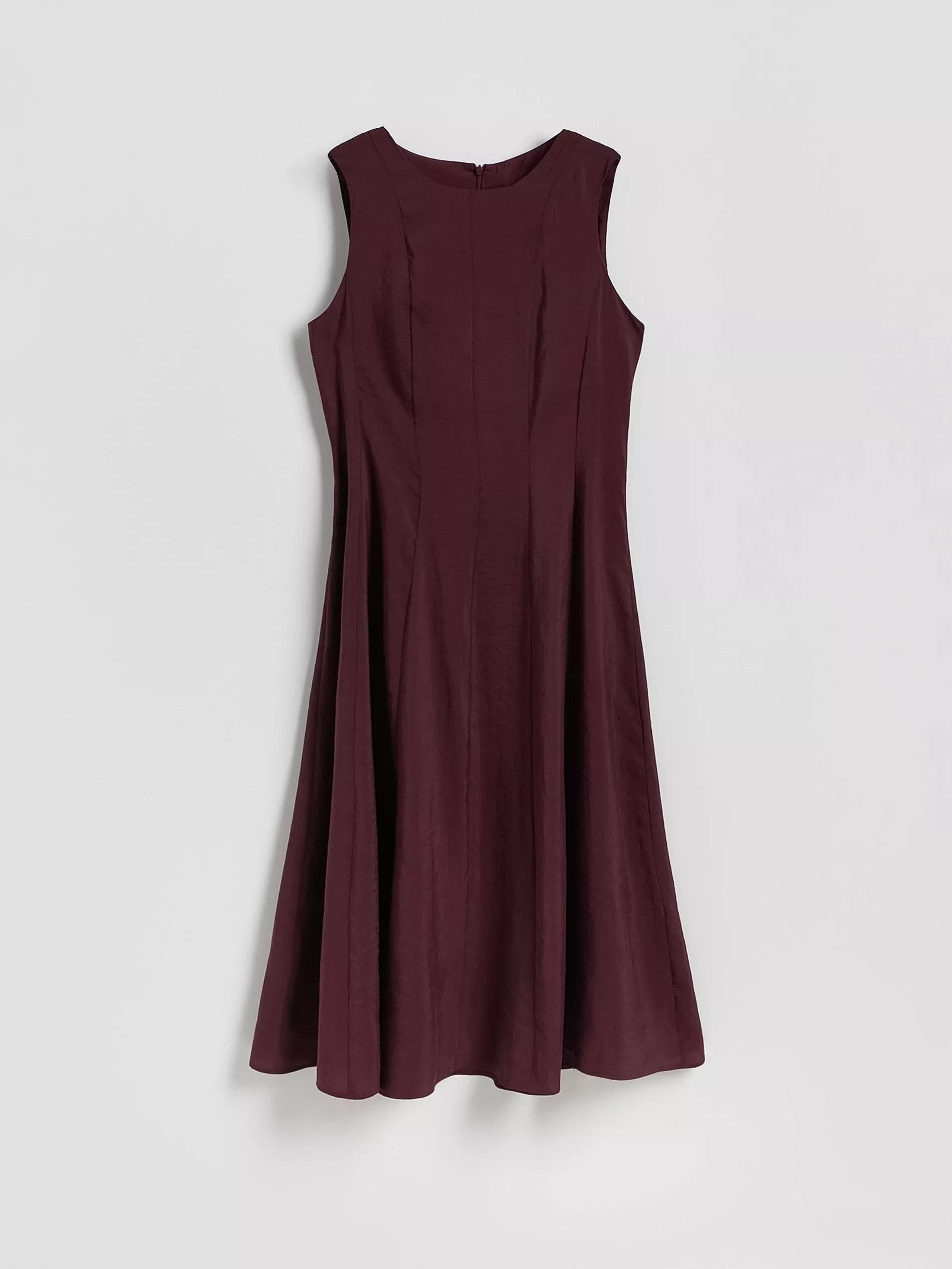 Maroon Modal Rich Midi Dress, , large image number 4