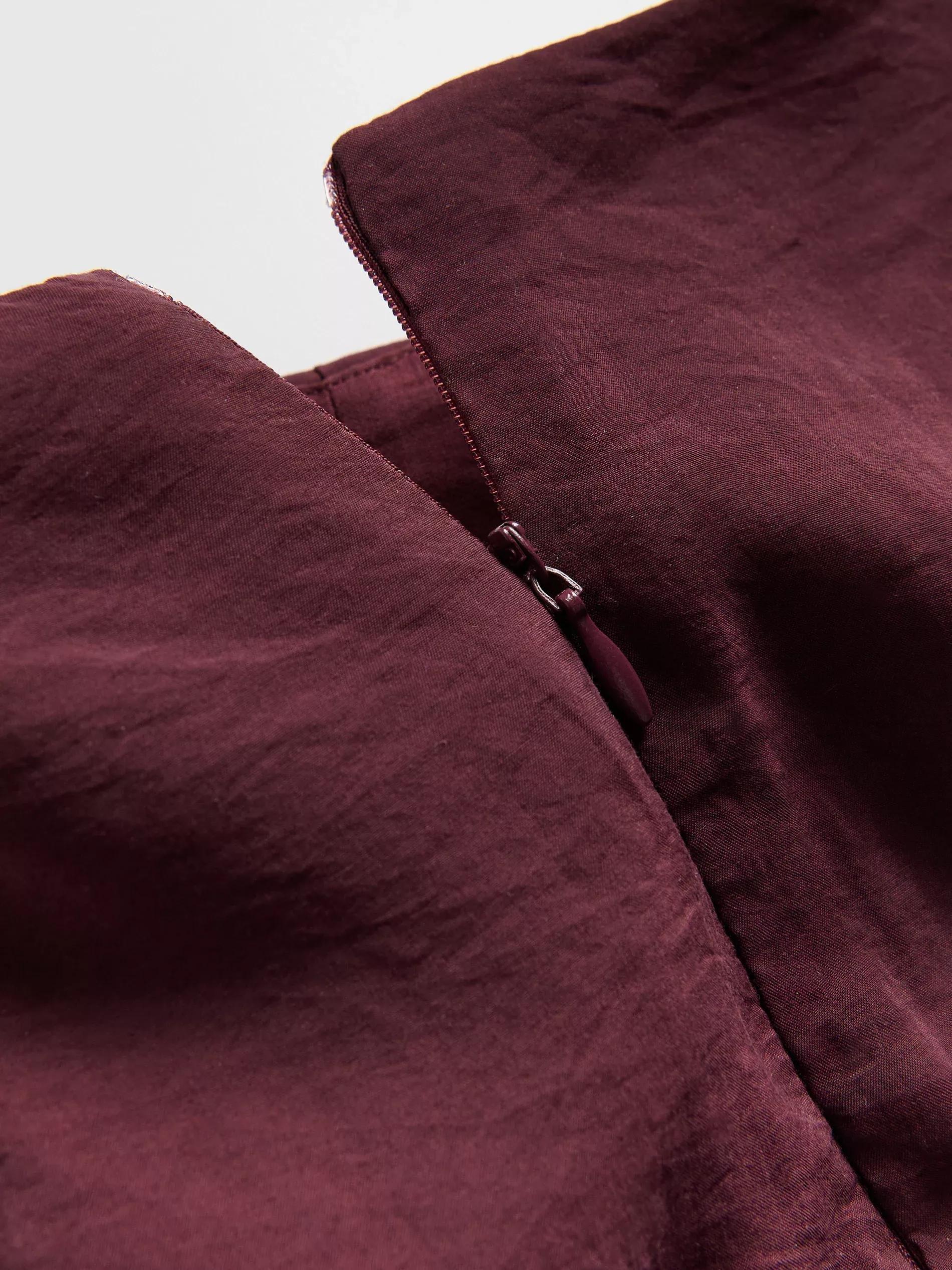 Maroon Modal Rich Midi Dress, , large image number 5