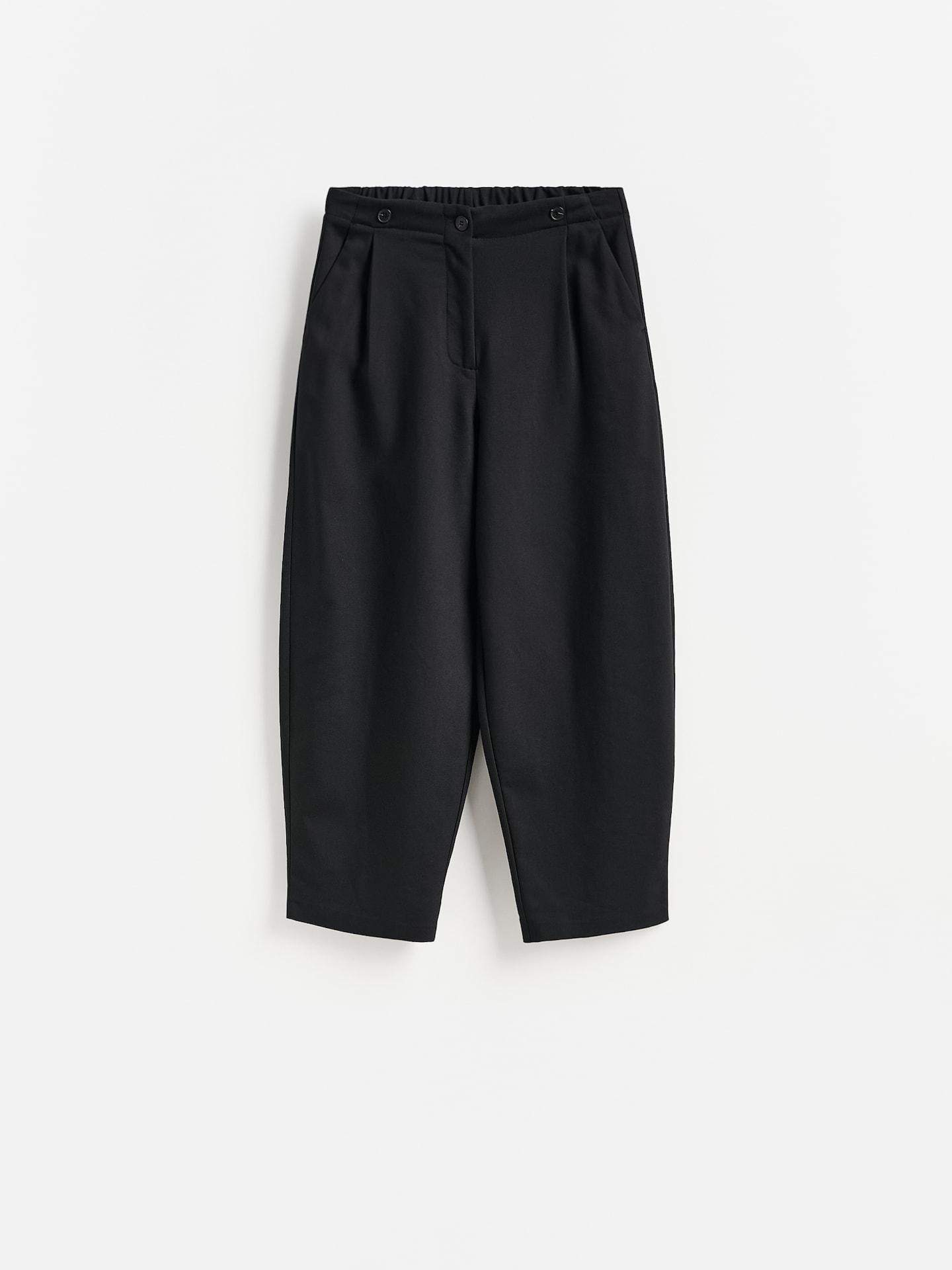 Black Barrel Leg Trousers, Black, large image number 5