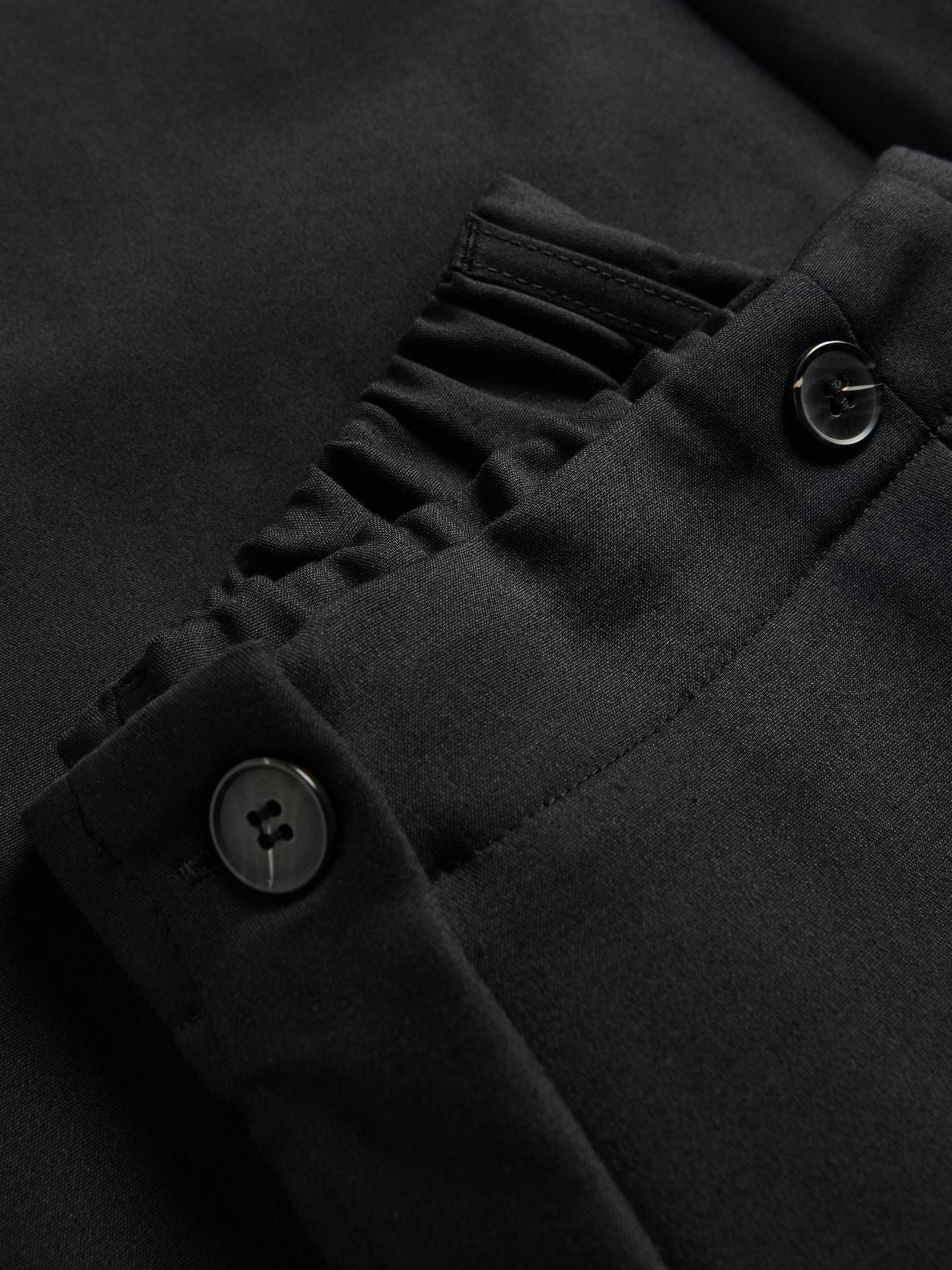 Black Barrel Leg Trousers, Black, large image number 6