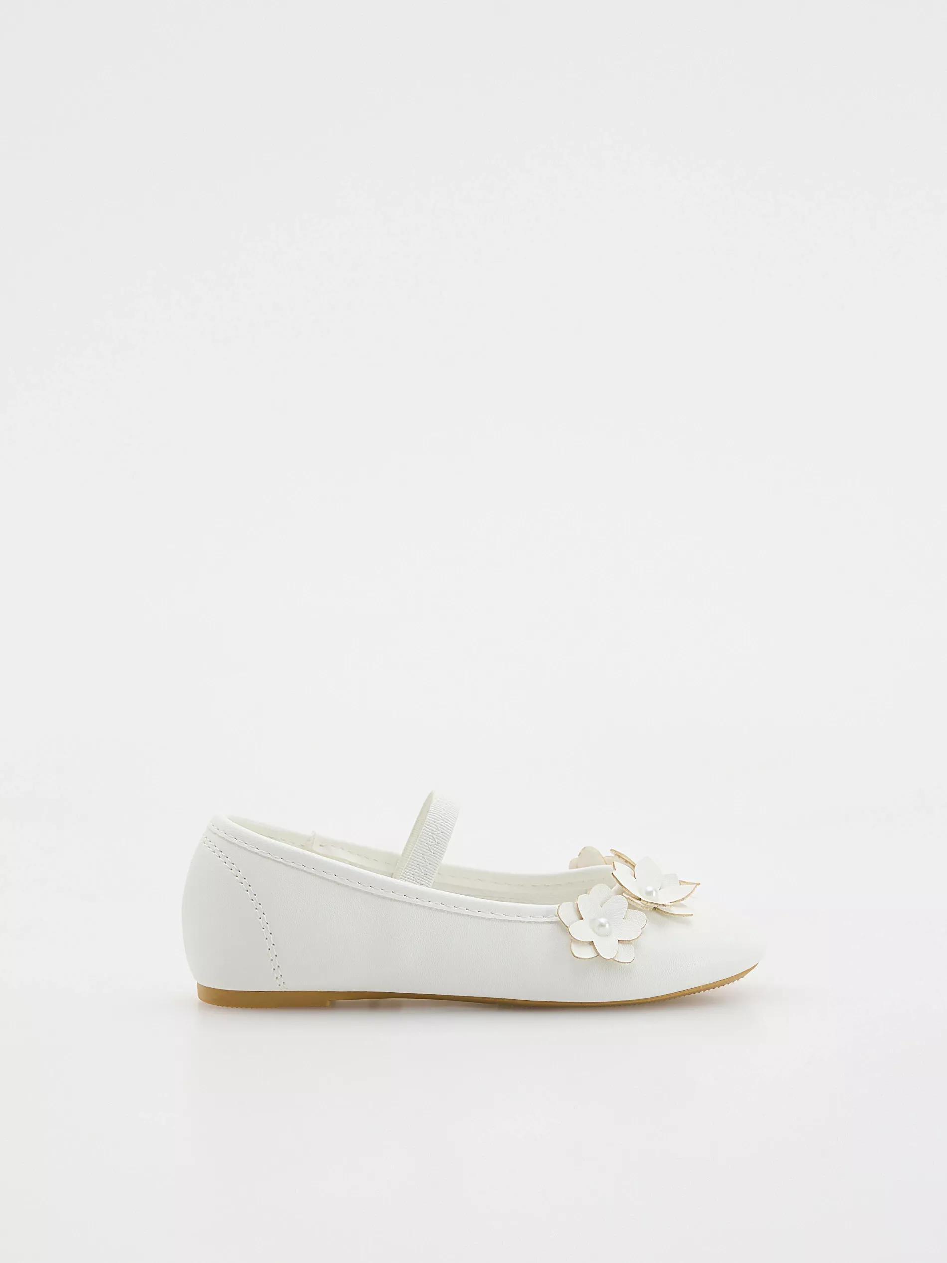White White Ballet Flats, , large image number 2