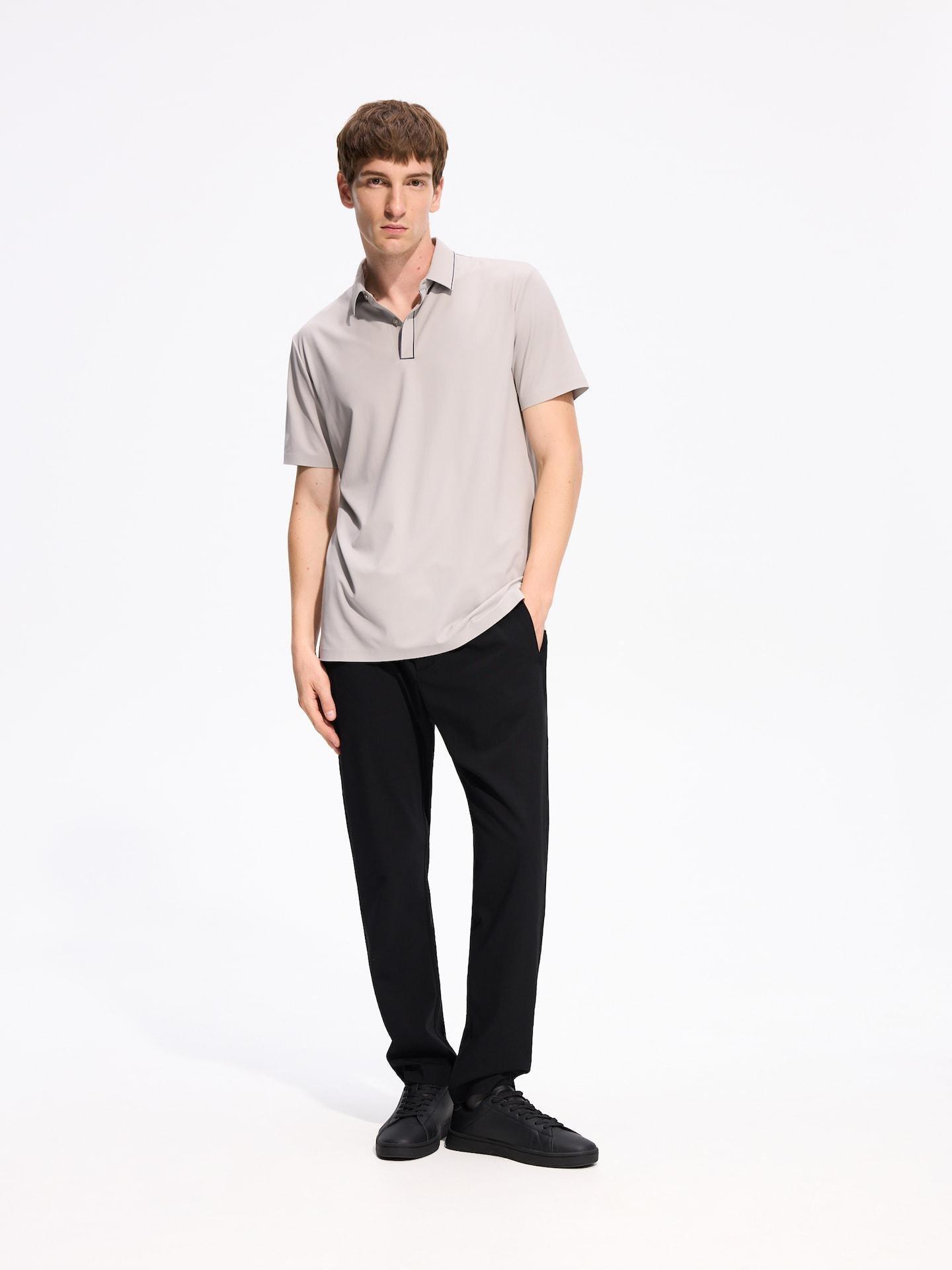 Grey Regular Fit Polo Shirt, Light grey, large image number 1