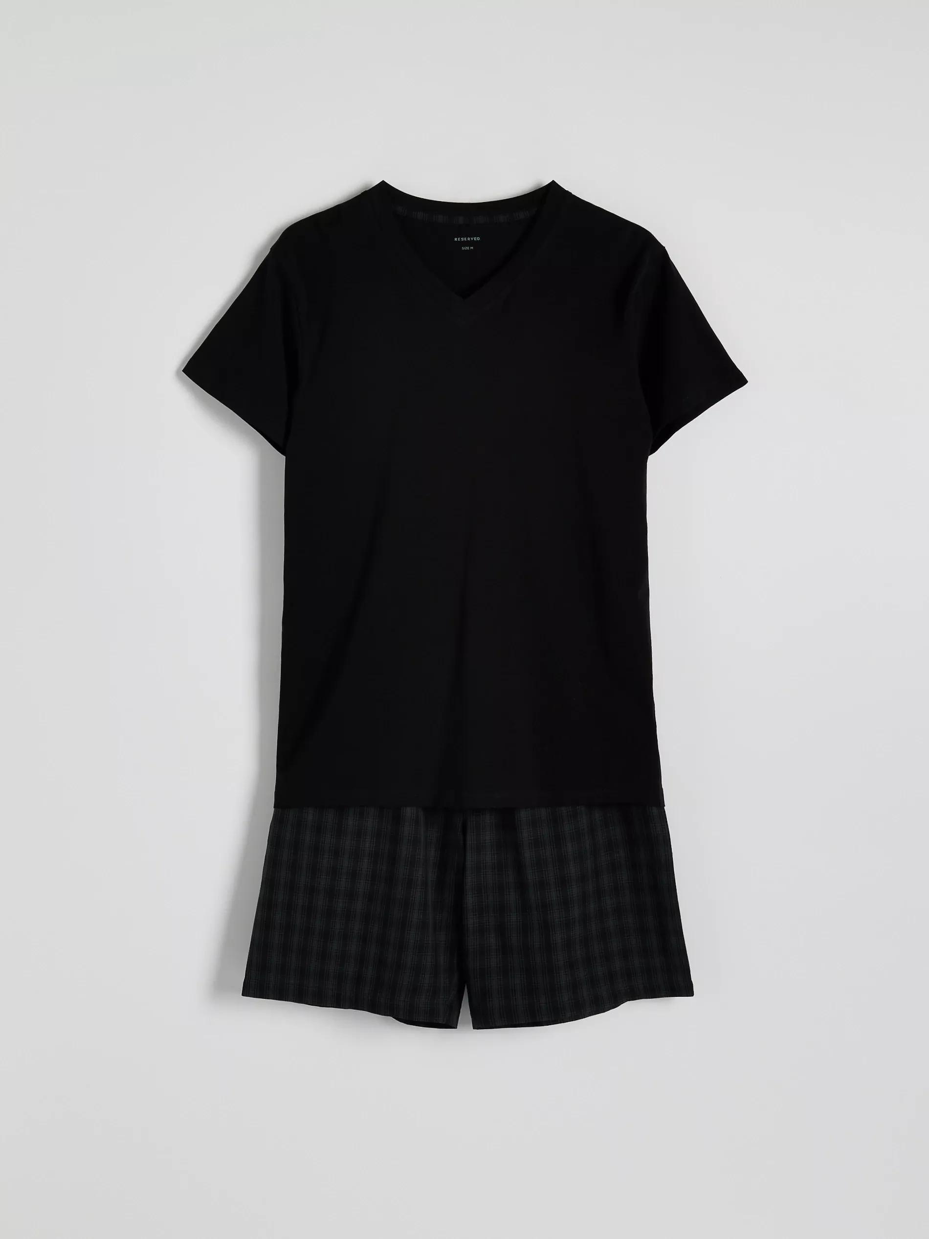 Black Two-Piece Pajamas, , large image number 0