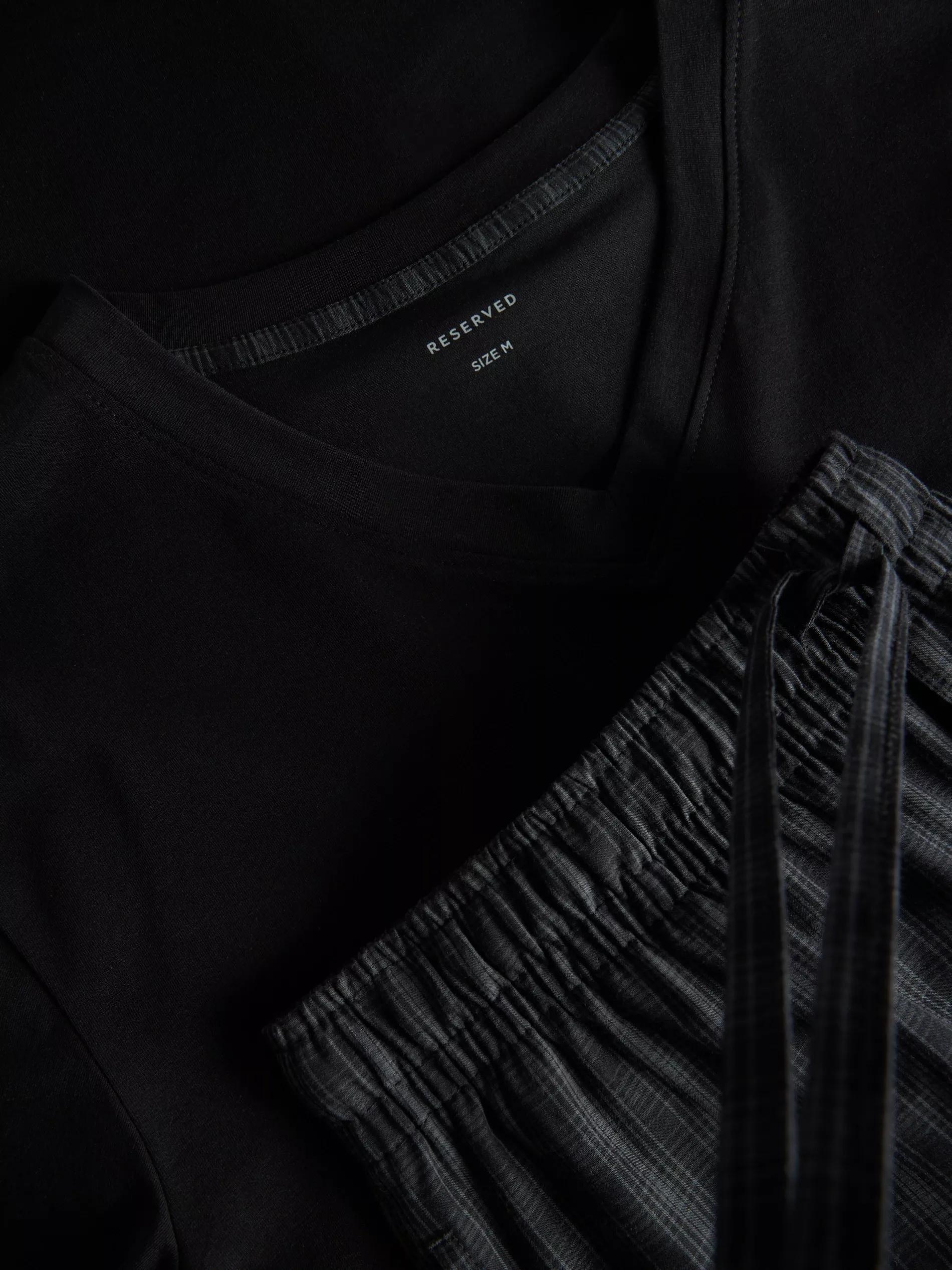 Black Two-Piece Pajamas, , large image number 1