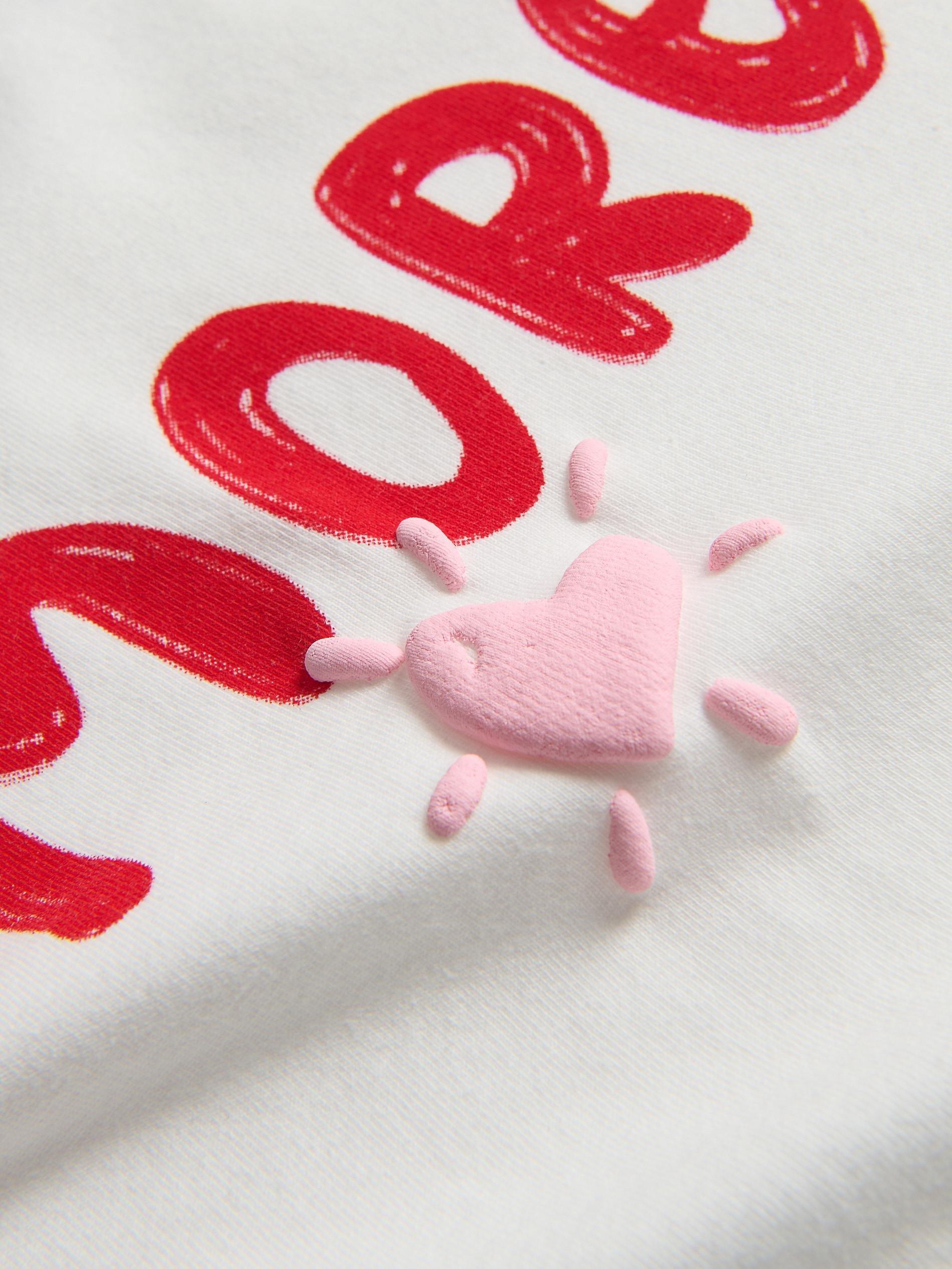 Cream T-Shirt With Print, Ivory, large image number 3