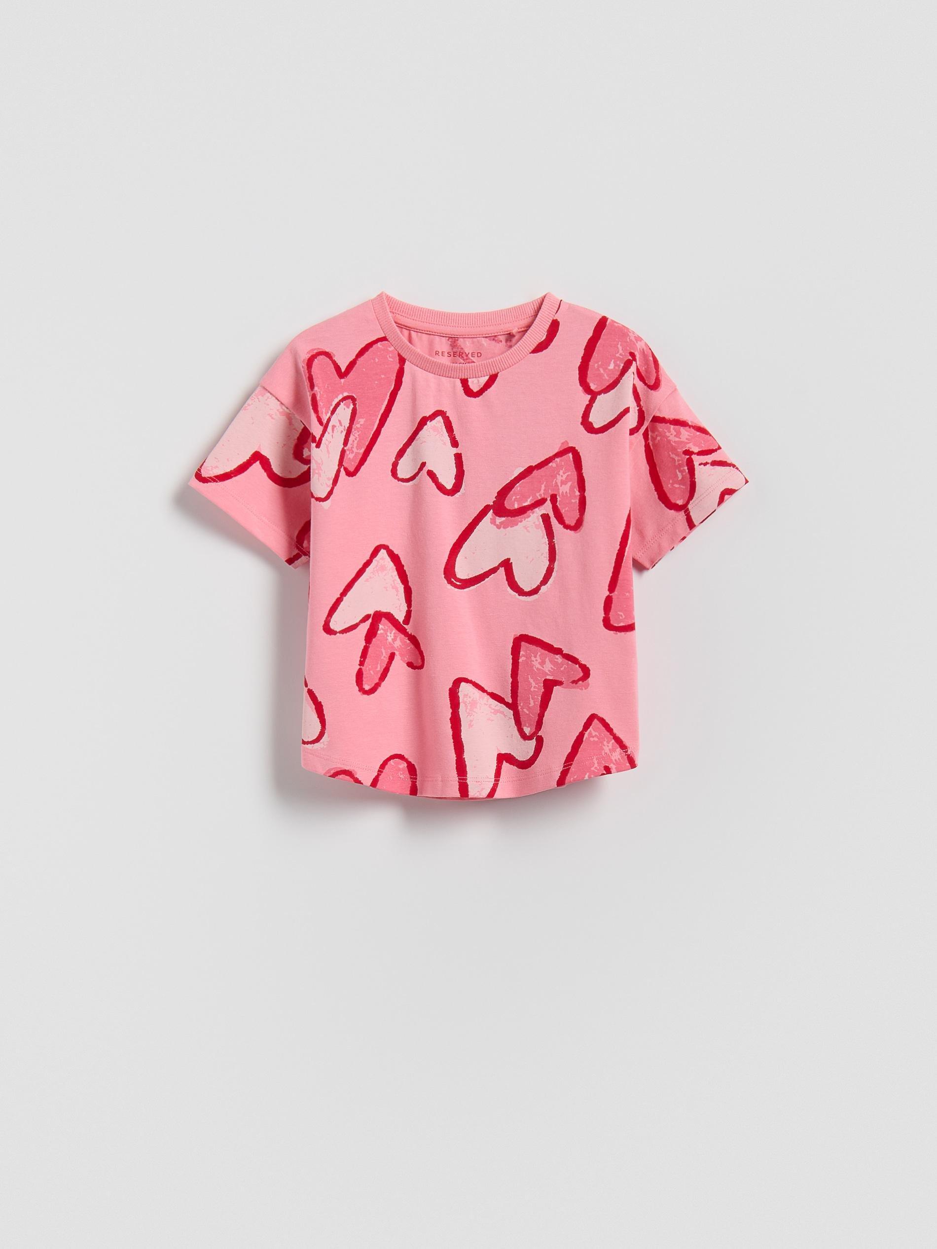 Pink Patterned T-Shirt, Pink, medium