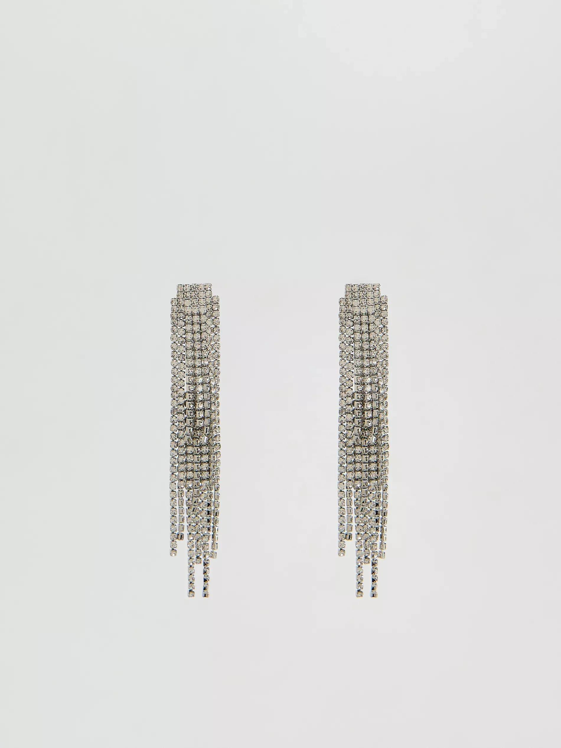 Silver Dangle Earrings, Silver, large image number 0