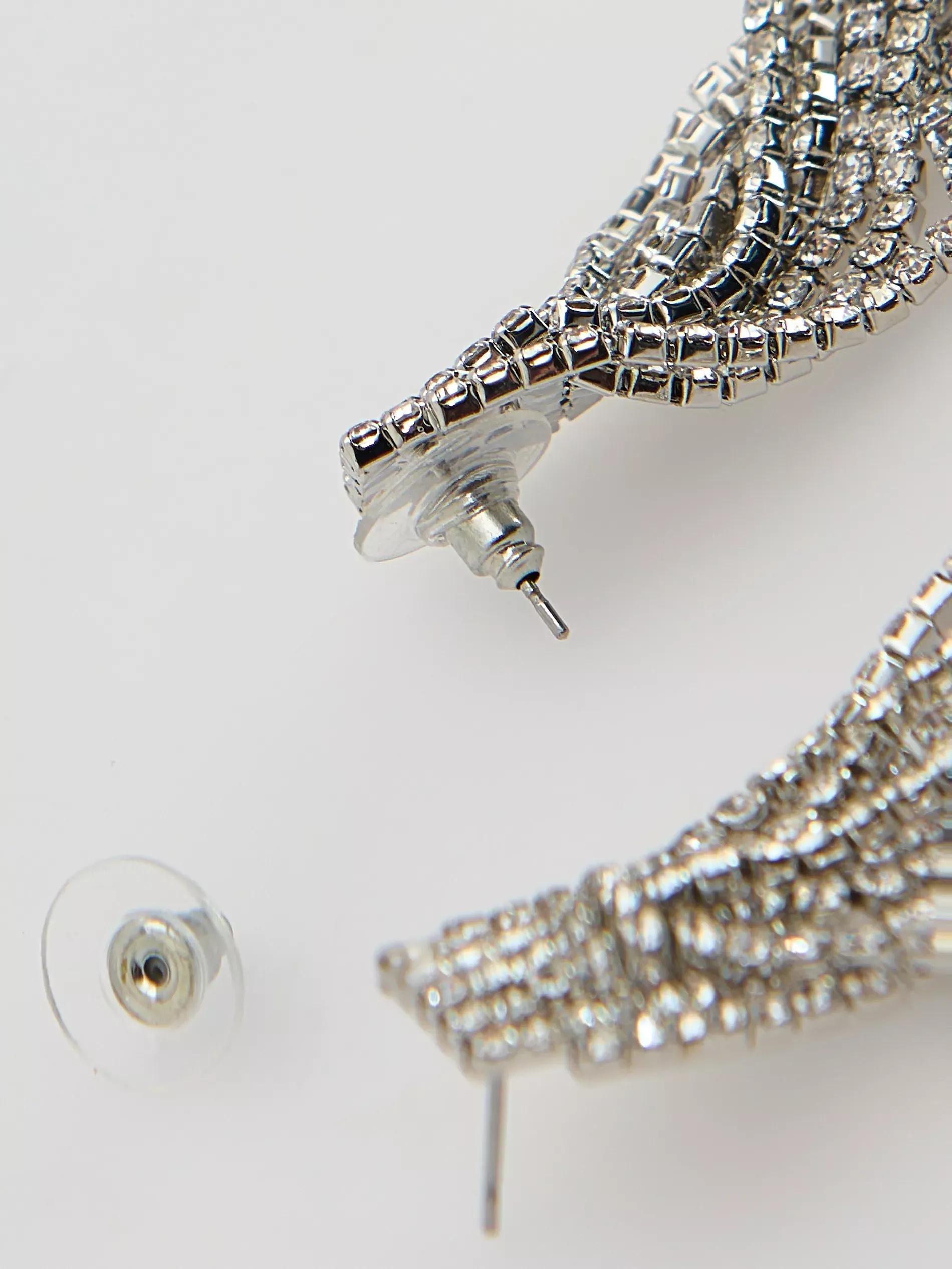 Silver Dangle Earrings, Silver, large image number 1