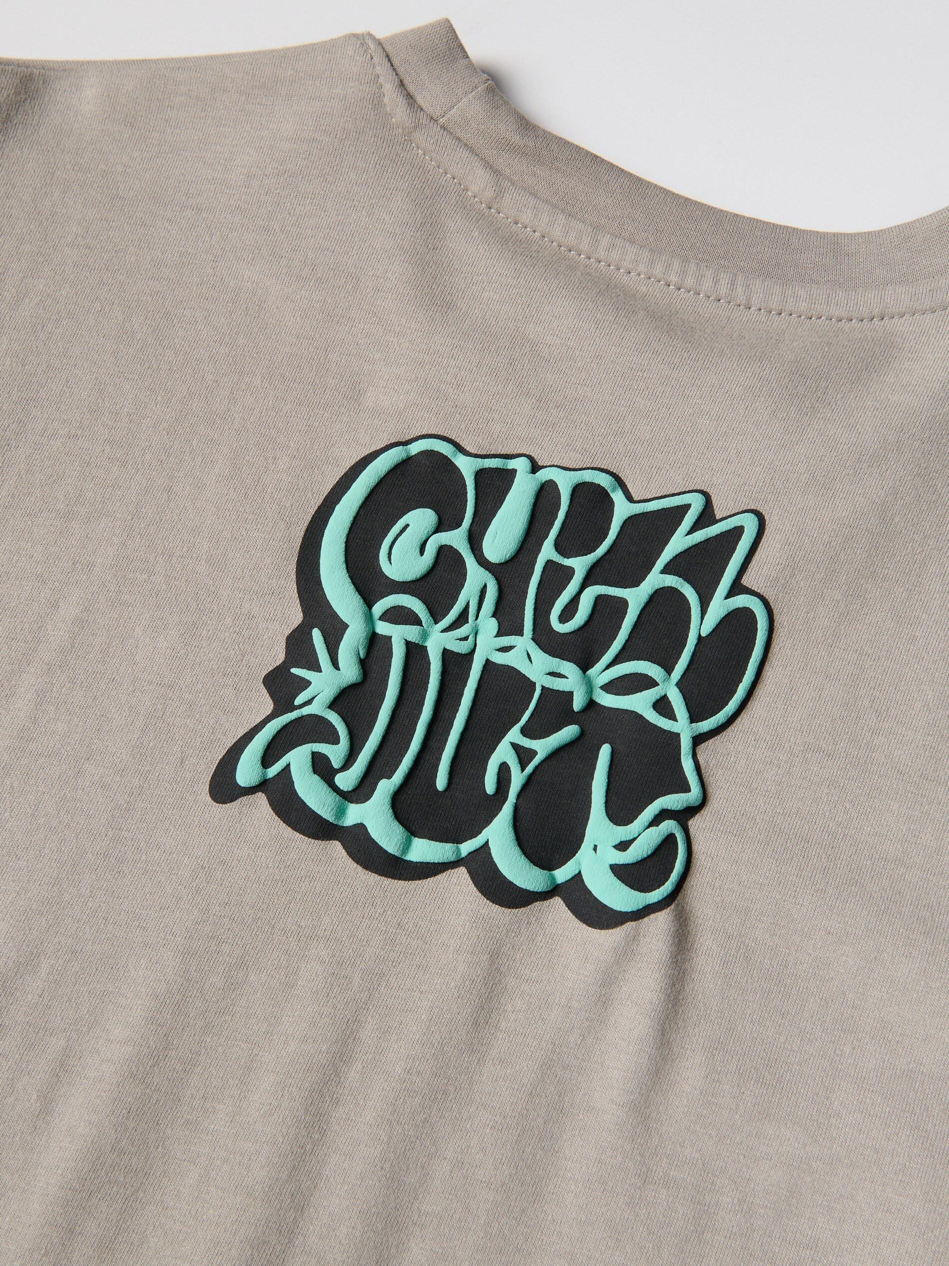 Beige Long Sleeve T-Shirt With Print, Beige, large image number 1