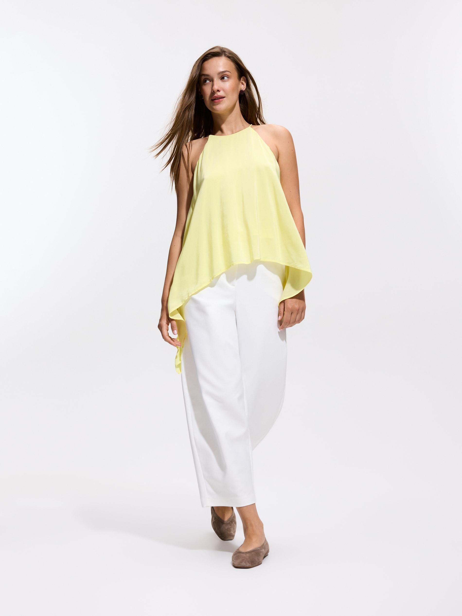 White Barrel Leg Trousers, White, medium