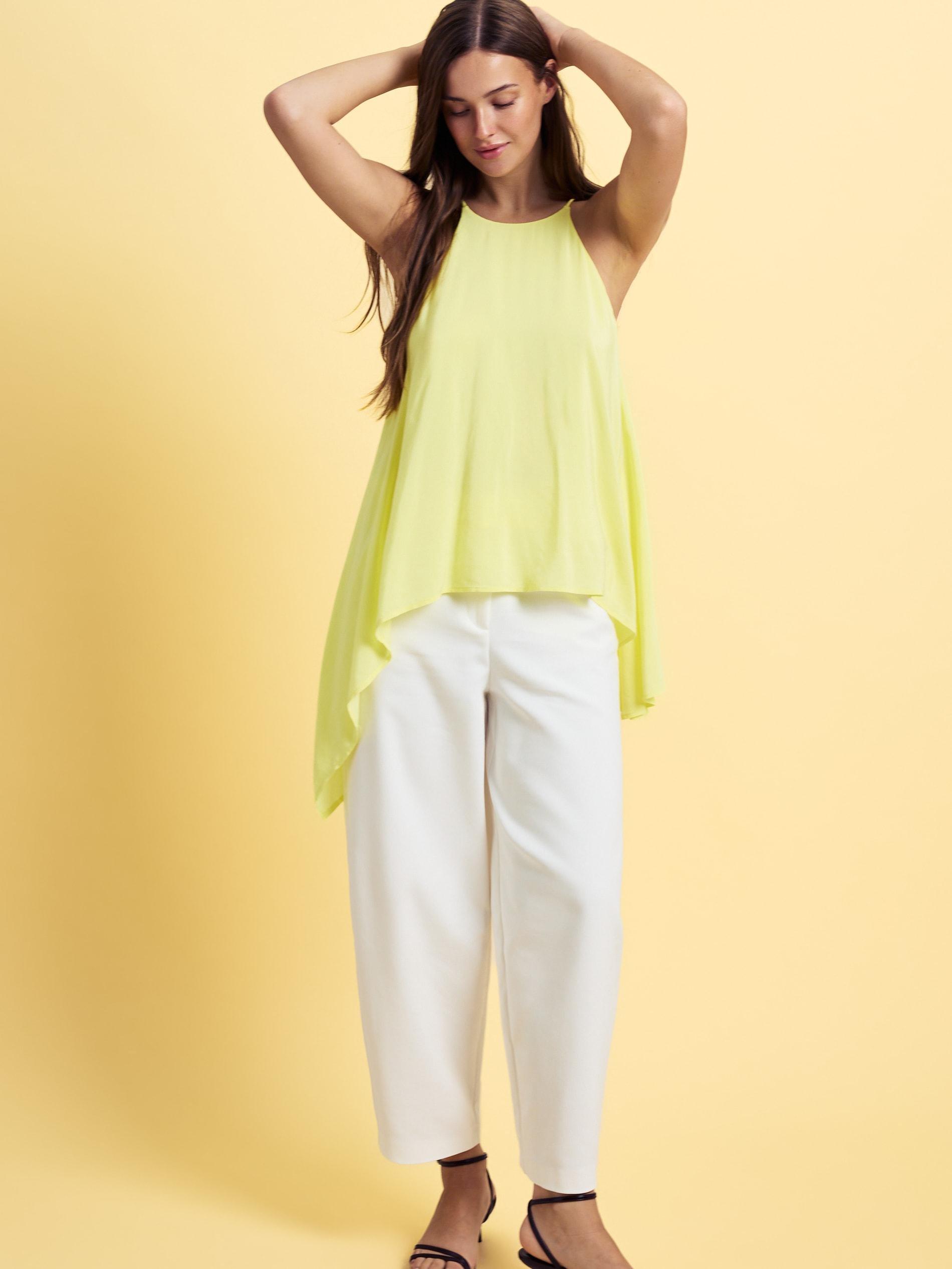 White Barrel Leg Trousers, White, large image number 3