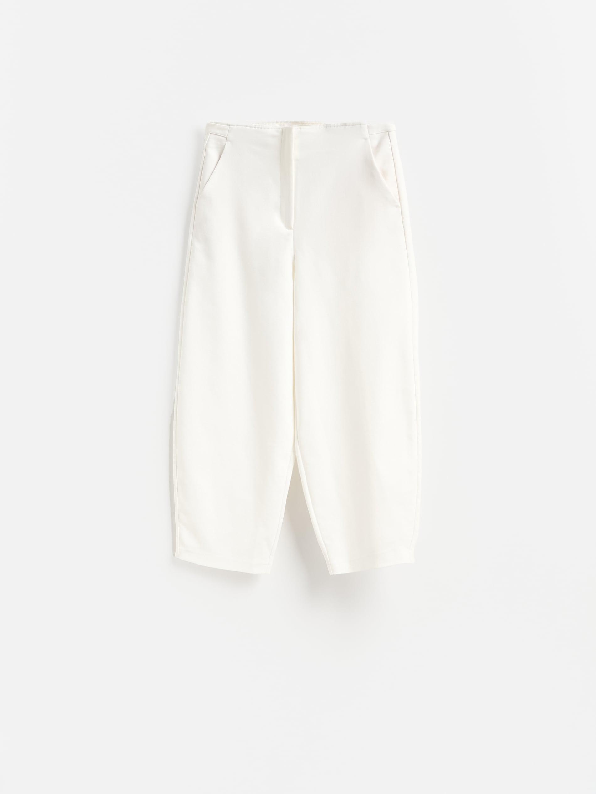 White Barrel Leg Trousers, White, large image number 5