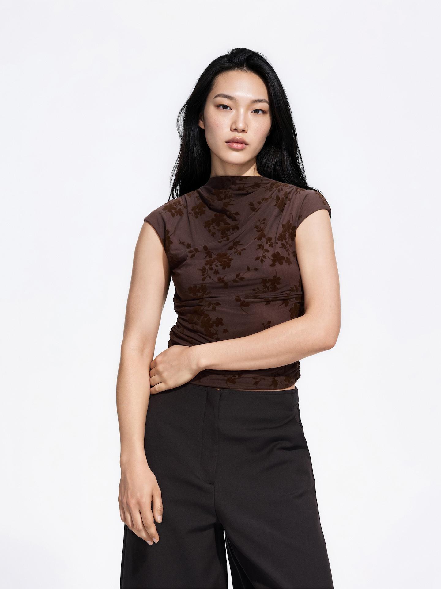 Black Barrel Leg Trousers, Black, large image number 3