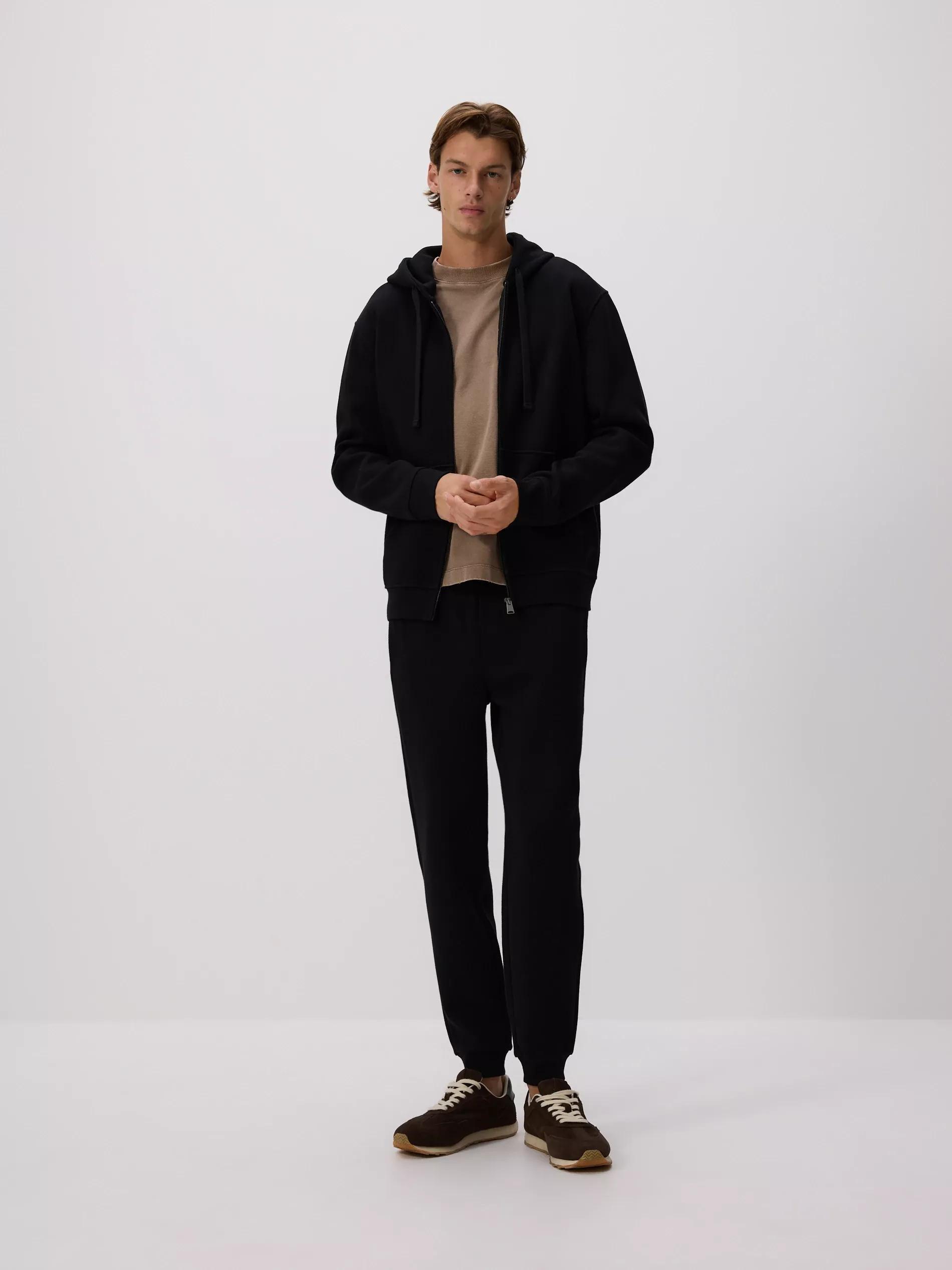 Black Regular Fit Hoodie, Black, large image number 0
