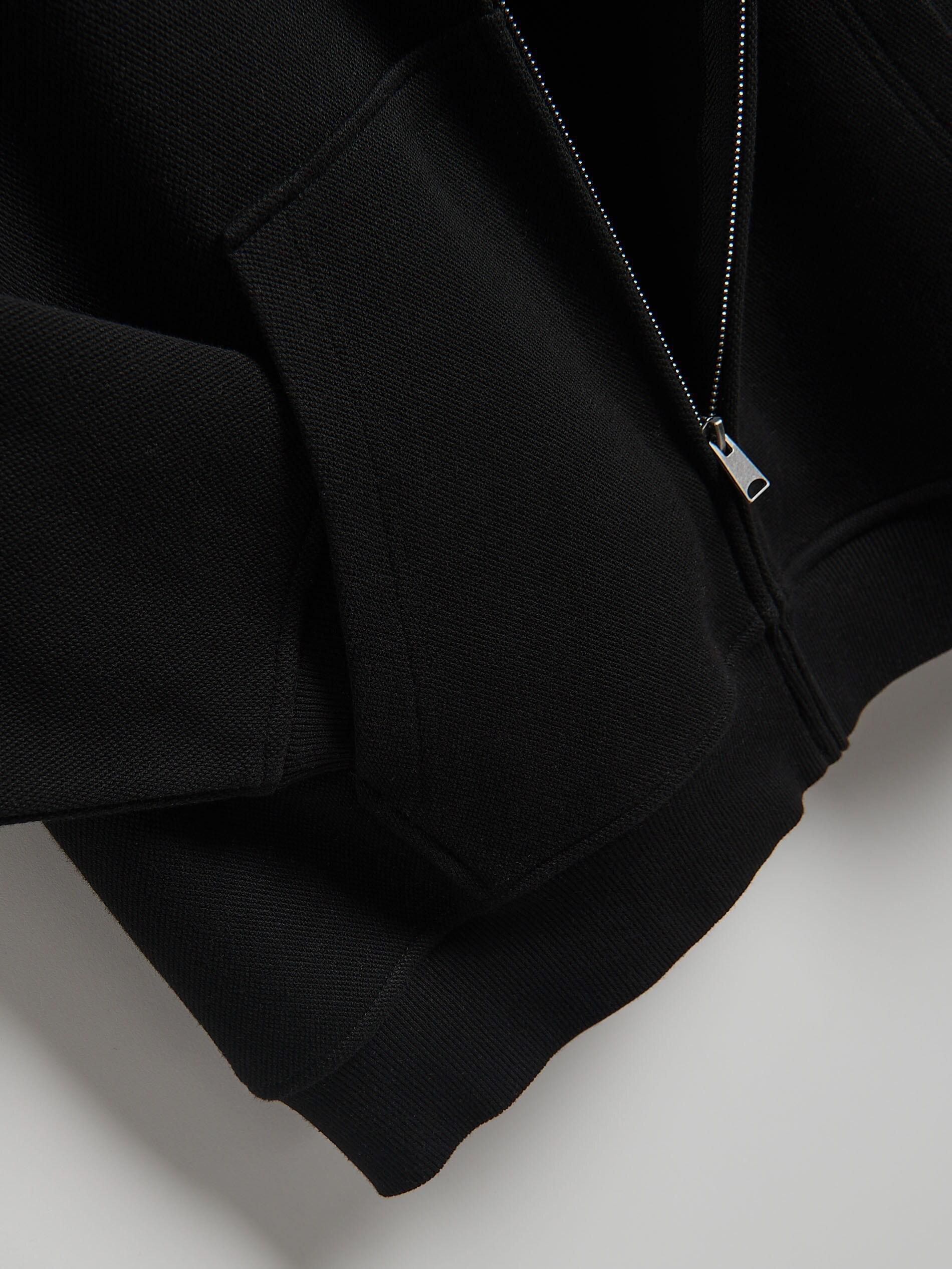 Black Regular Fit Hoodie, Black, large image number 1