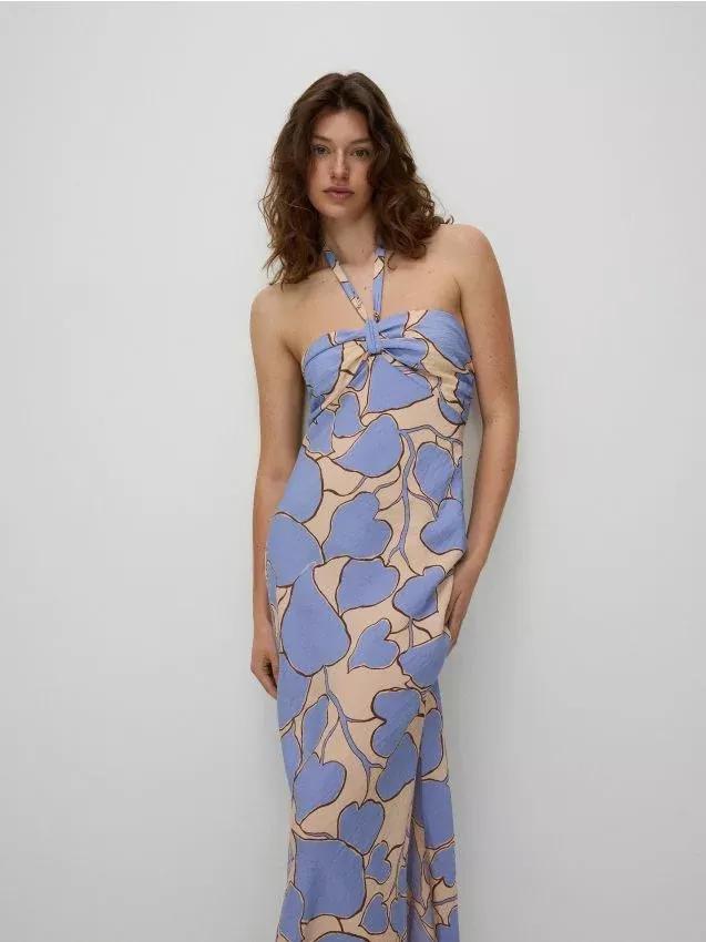 Multicolour Side Slit Midi Dress, , large image number 0