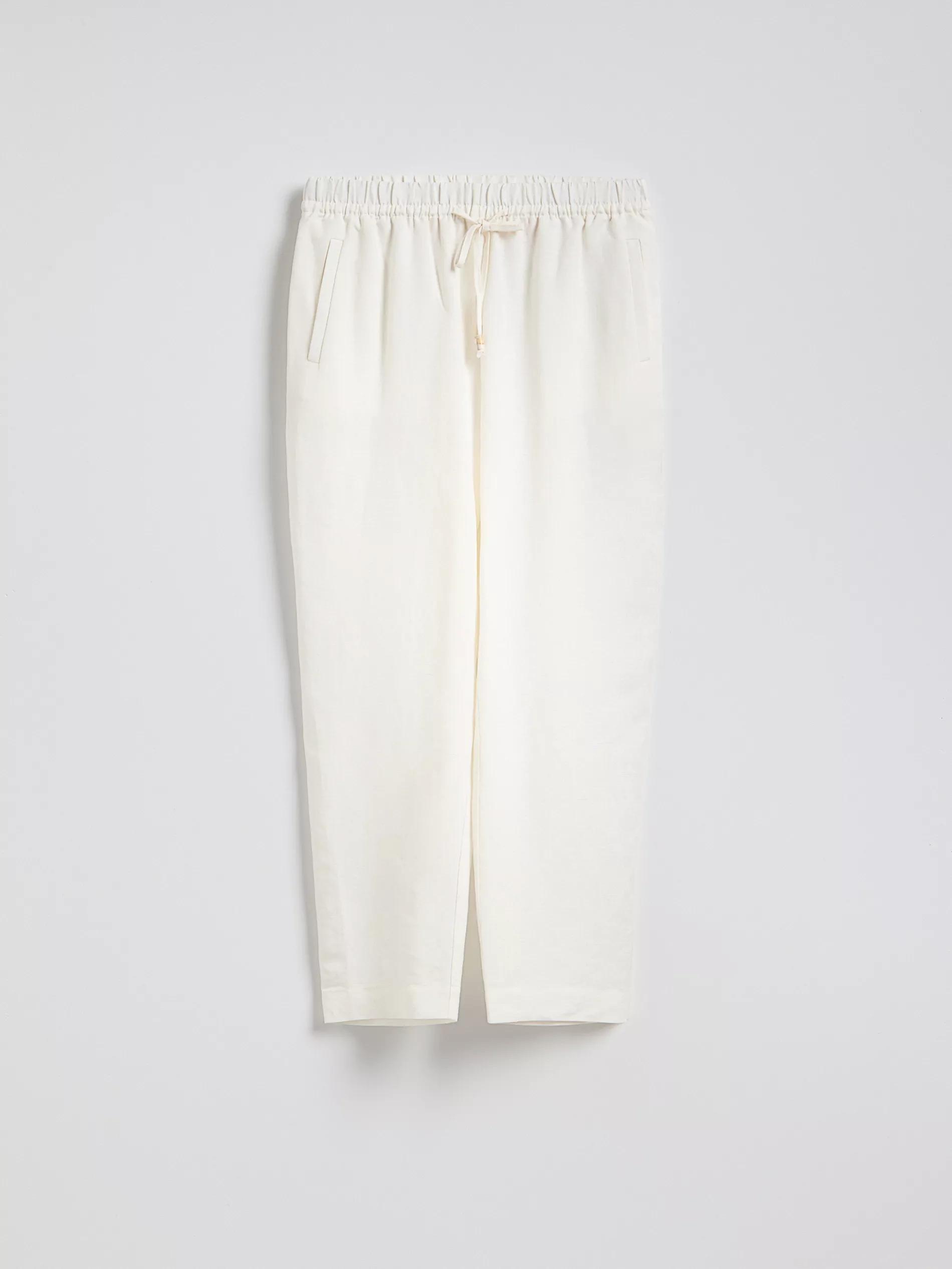 White Linen Rich Joggers, , large image number 3