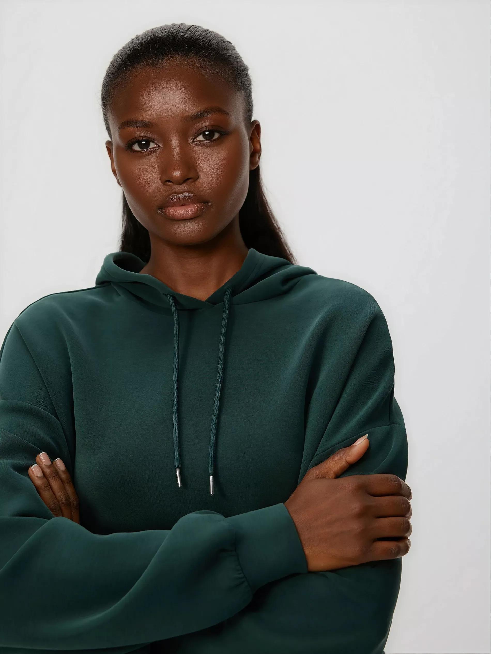 Green Modal Blend Sweatshirt, Turquoise, medium