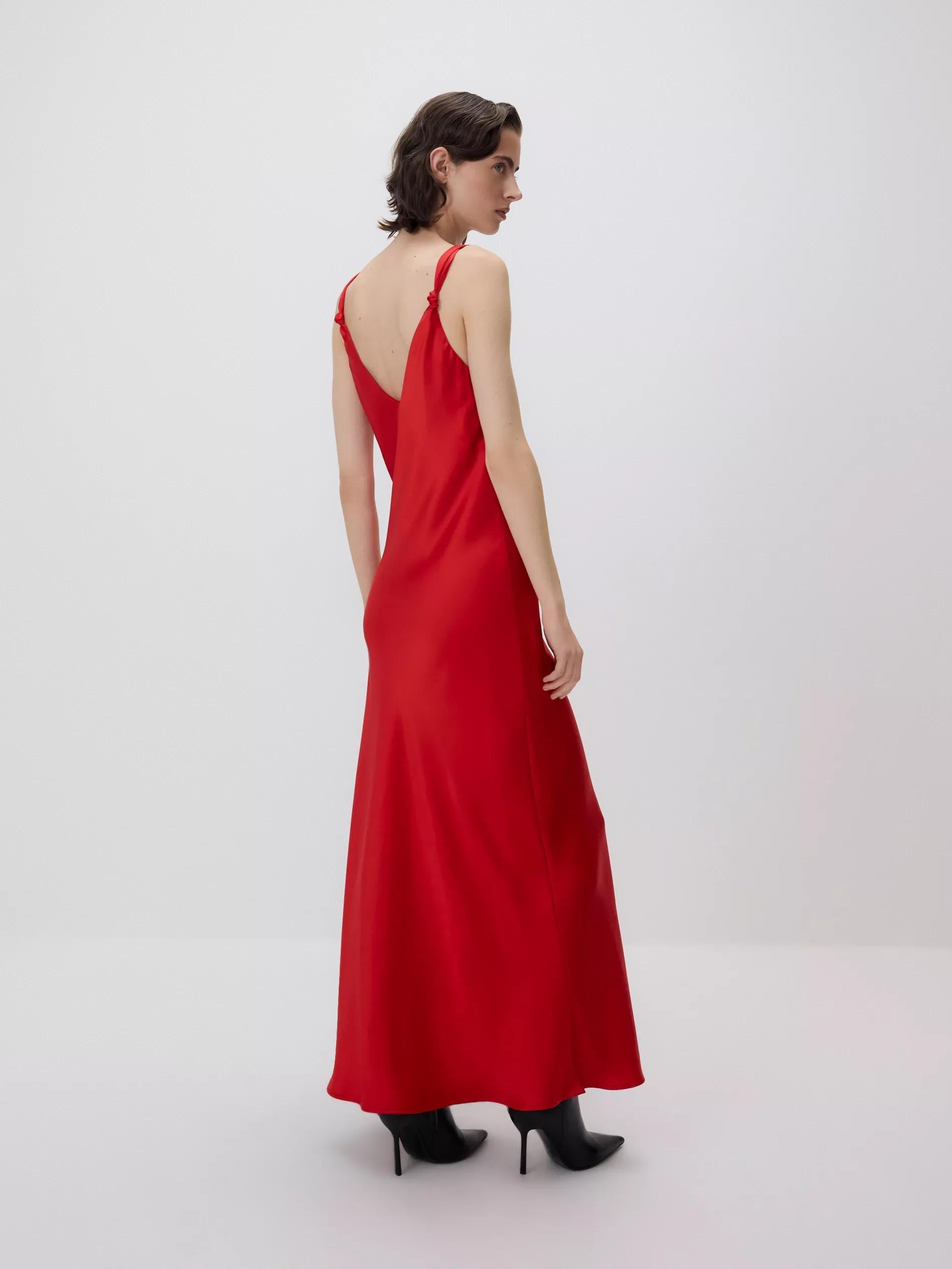 Red Cami Strap Maxi Dress, Red, large image number 3