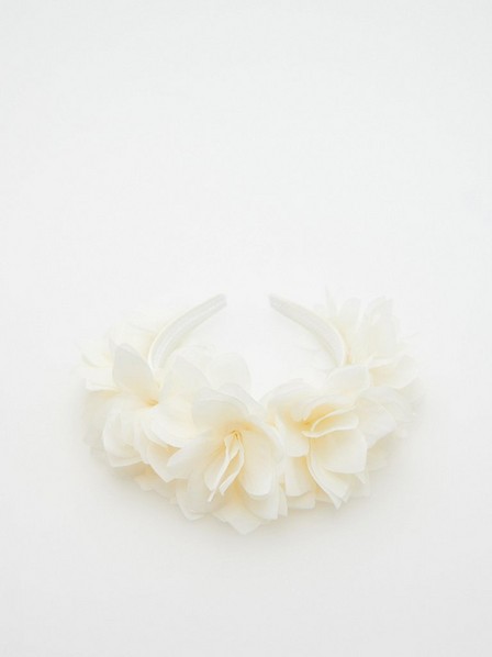 Reserved - Ivory Hairband With Flowers