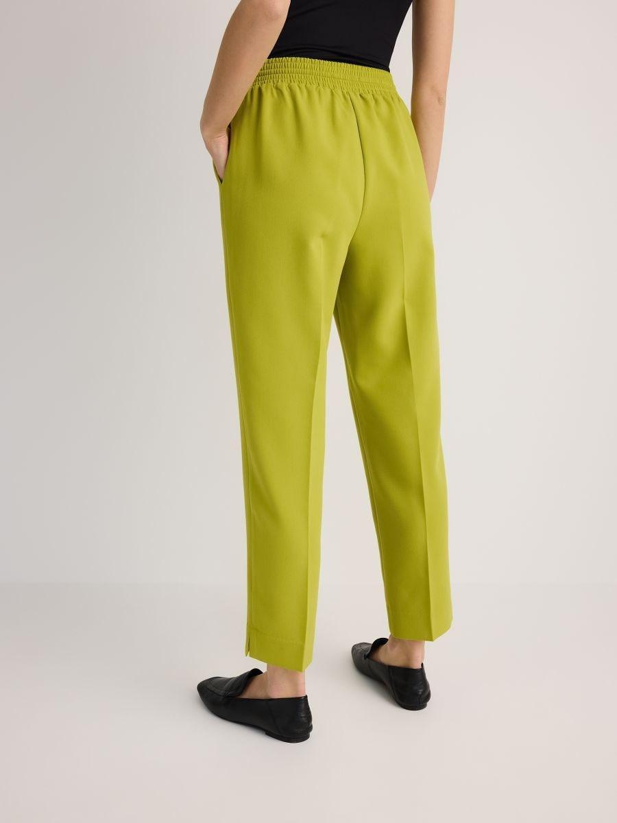 Green Viscose-Blend Jogger Trousers, Green, large image number 3