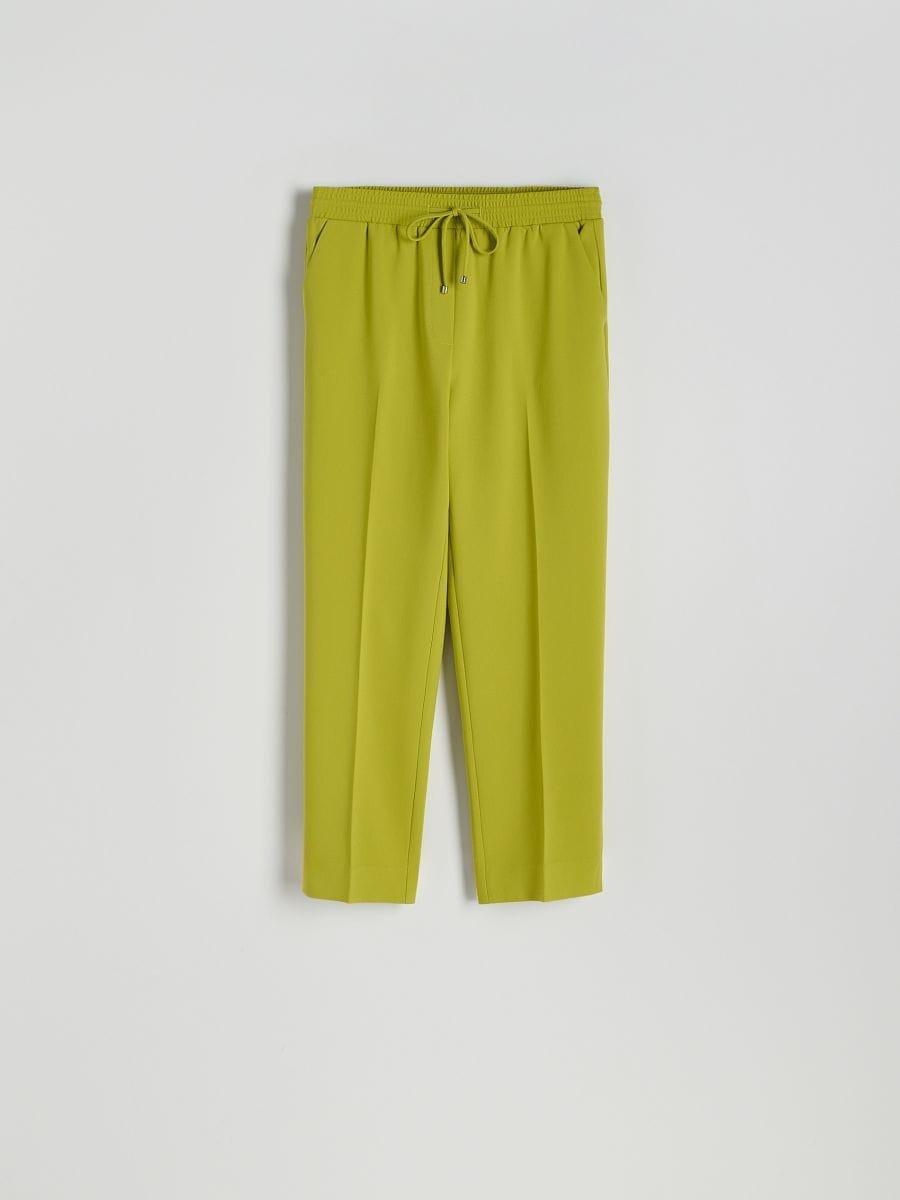 Green Viscose-Blend Jogger Trousers, Green, large image number 4