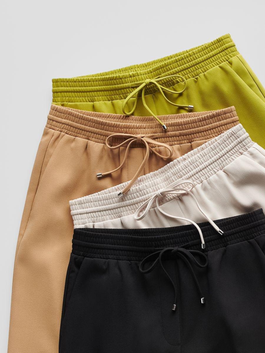 Green Viscose-Blend Jogger Trousers, Green, large image number 6