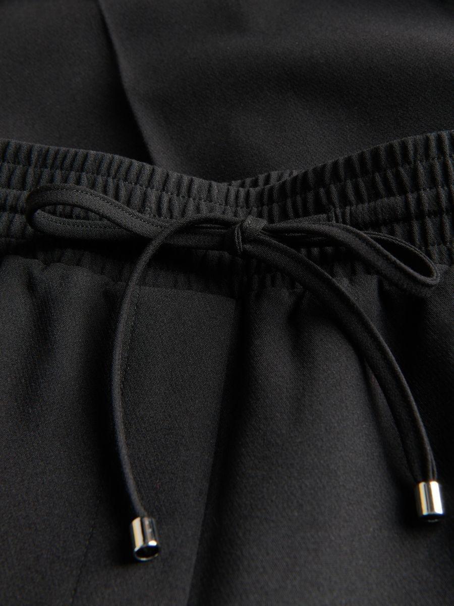 Black Viscose-Blend Jogger Trousers, Black, large image number 7