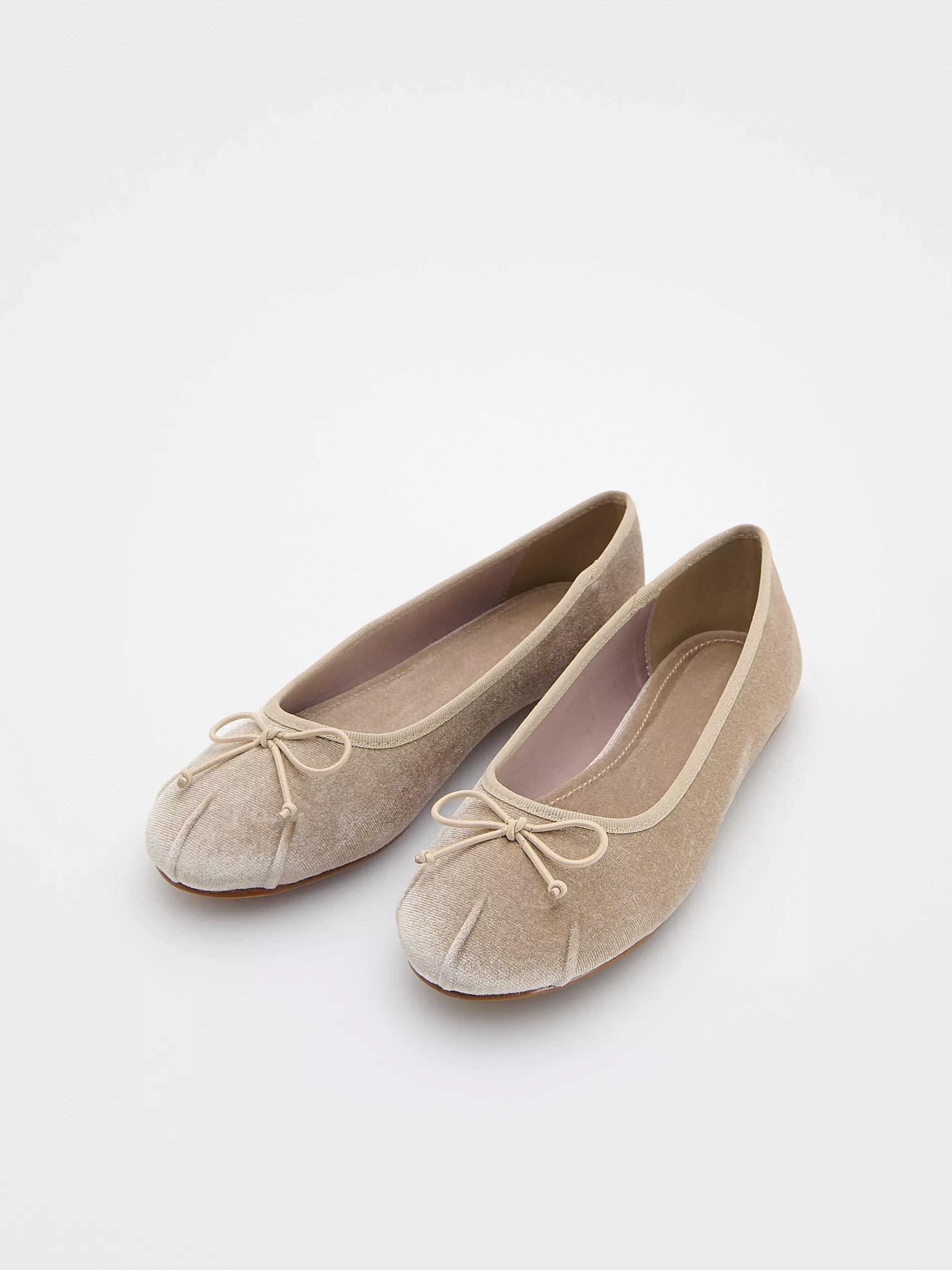 Beige Flat Shoes Ballerinas, , large image number 2
