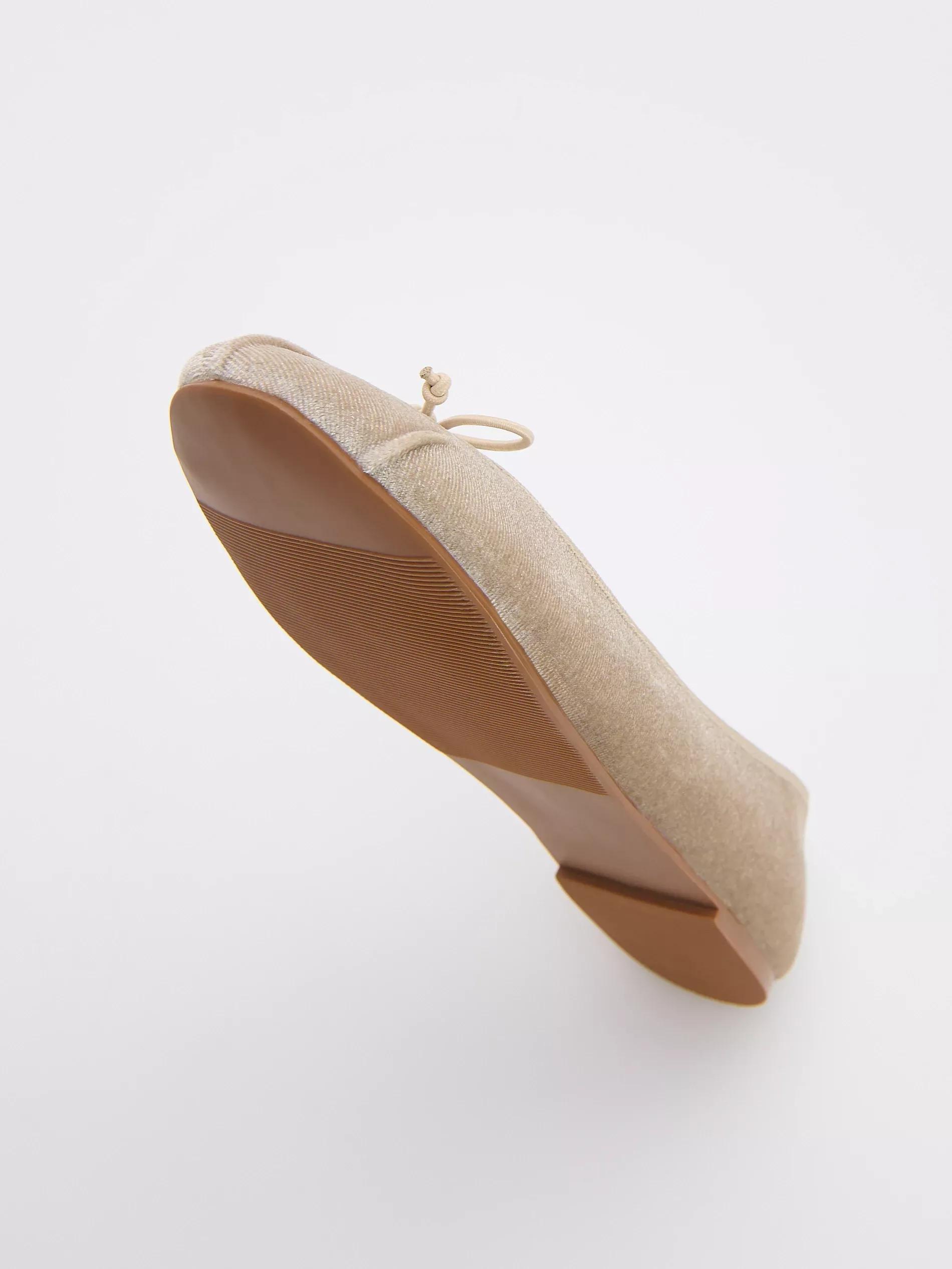 Beige Flat Shoes Ballerinas, , large image number 5