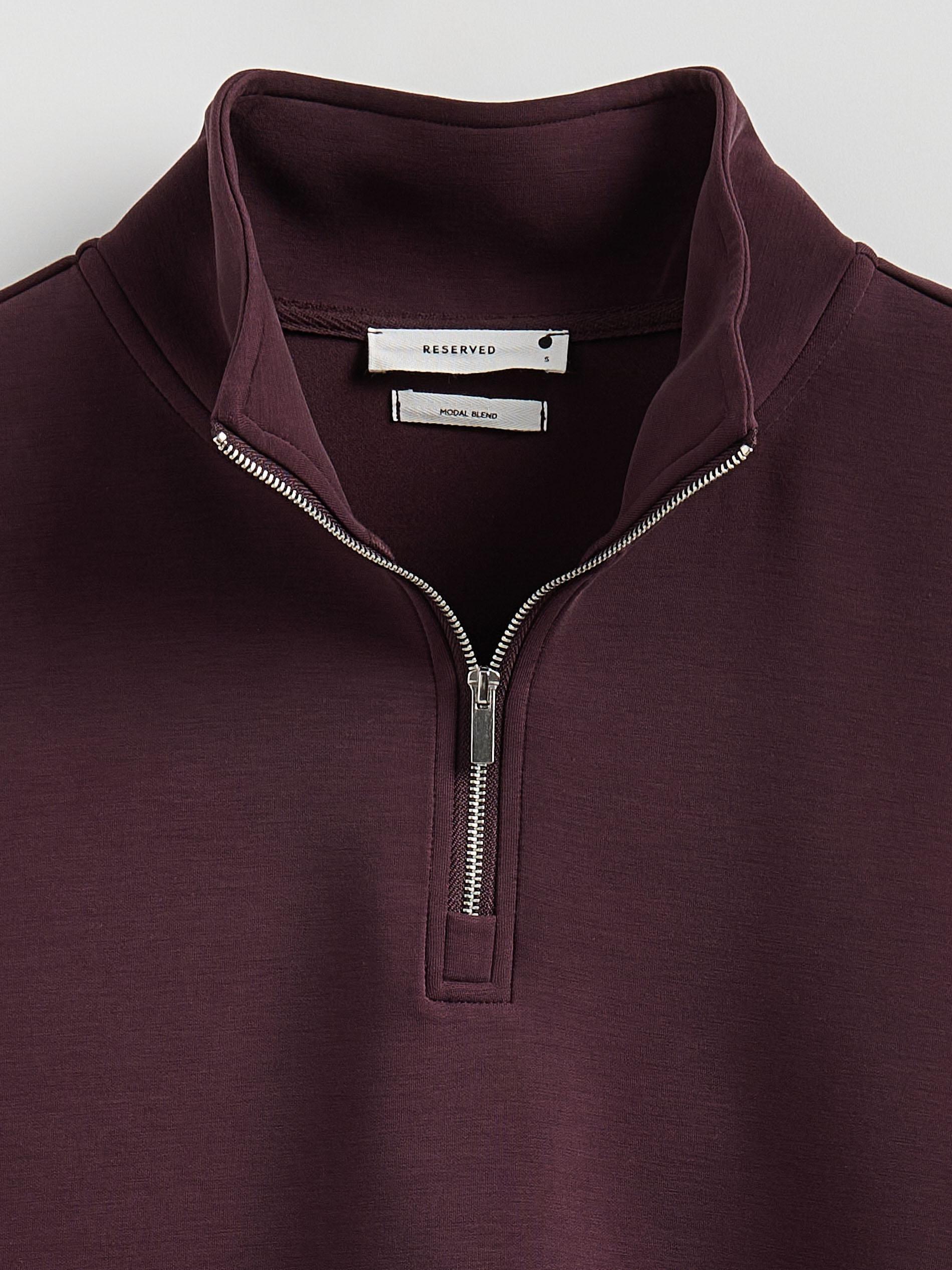 Purple Sweatshirt With Zipper, Purple, large image number 1