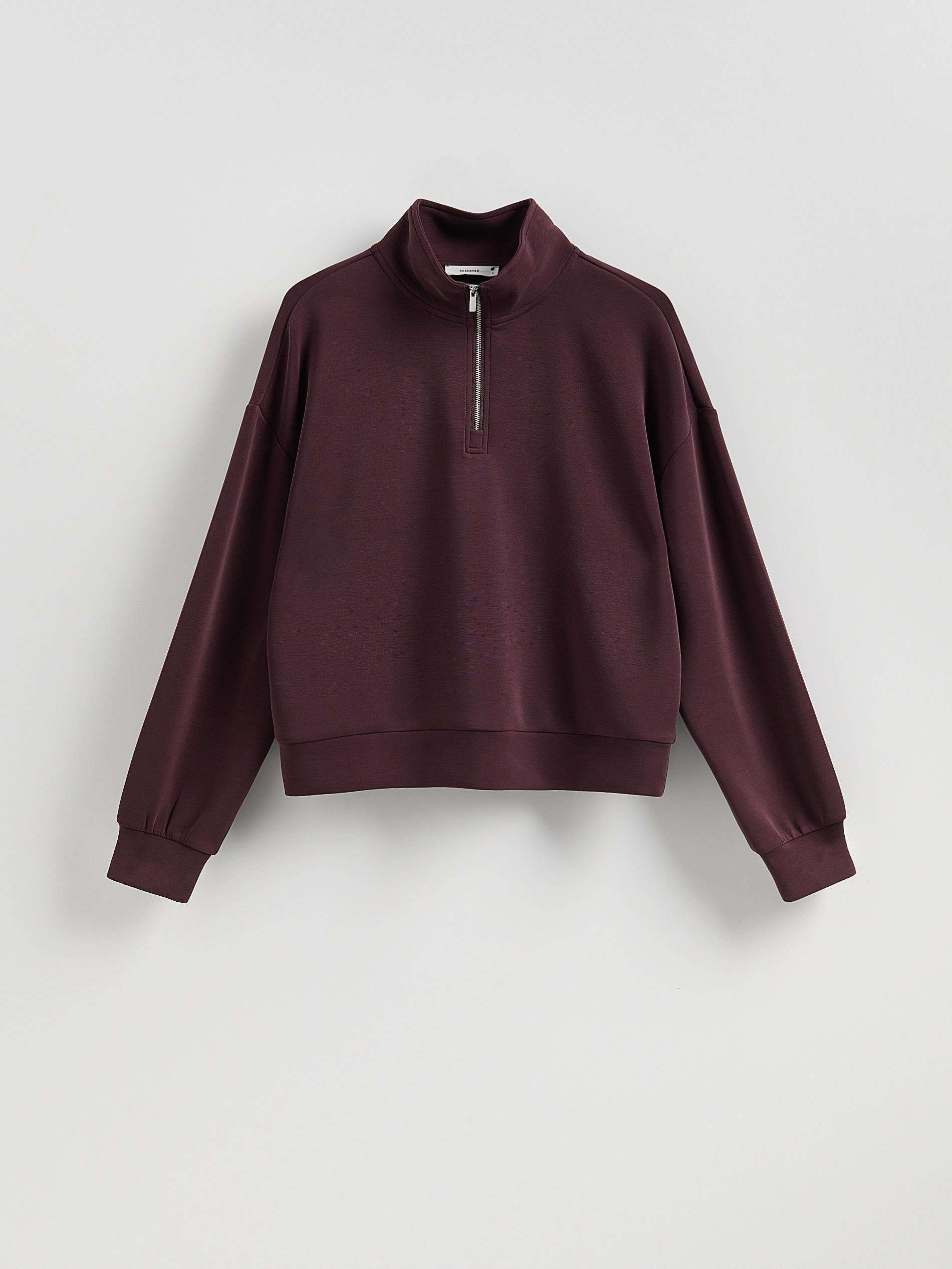 Purple Sweatshirt With Zipper, Purple, large image number 4