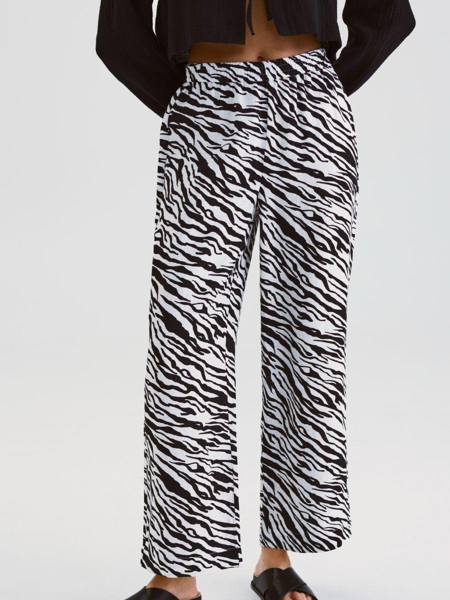 Multicolour Linen Trousers, , large image number 1
