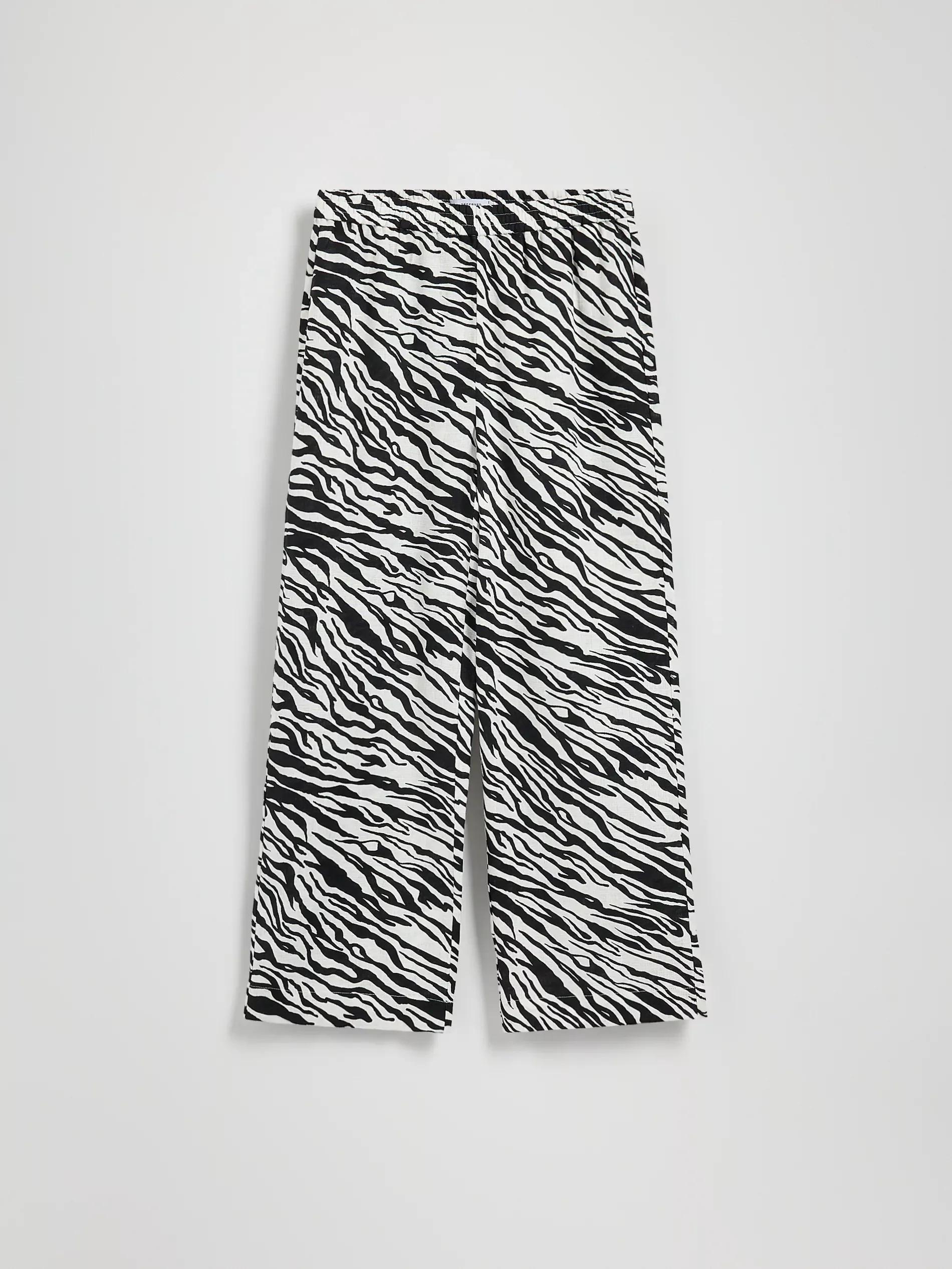 Multicolour Linen Trousers, , large image number 3