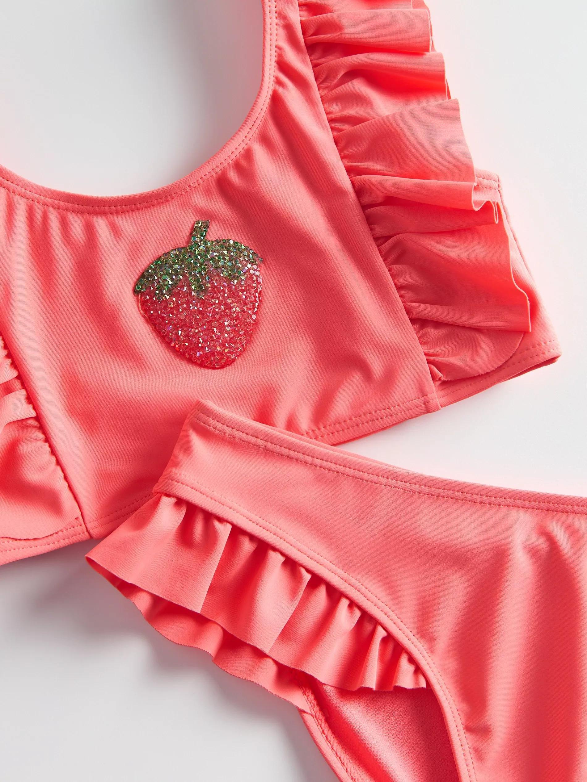 SPICY RED Two-piece swimsuit with appliquأ©, , large image number 2