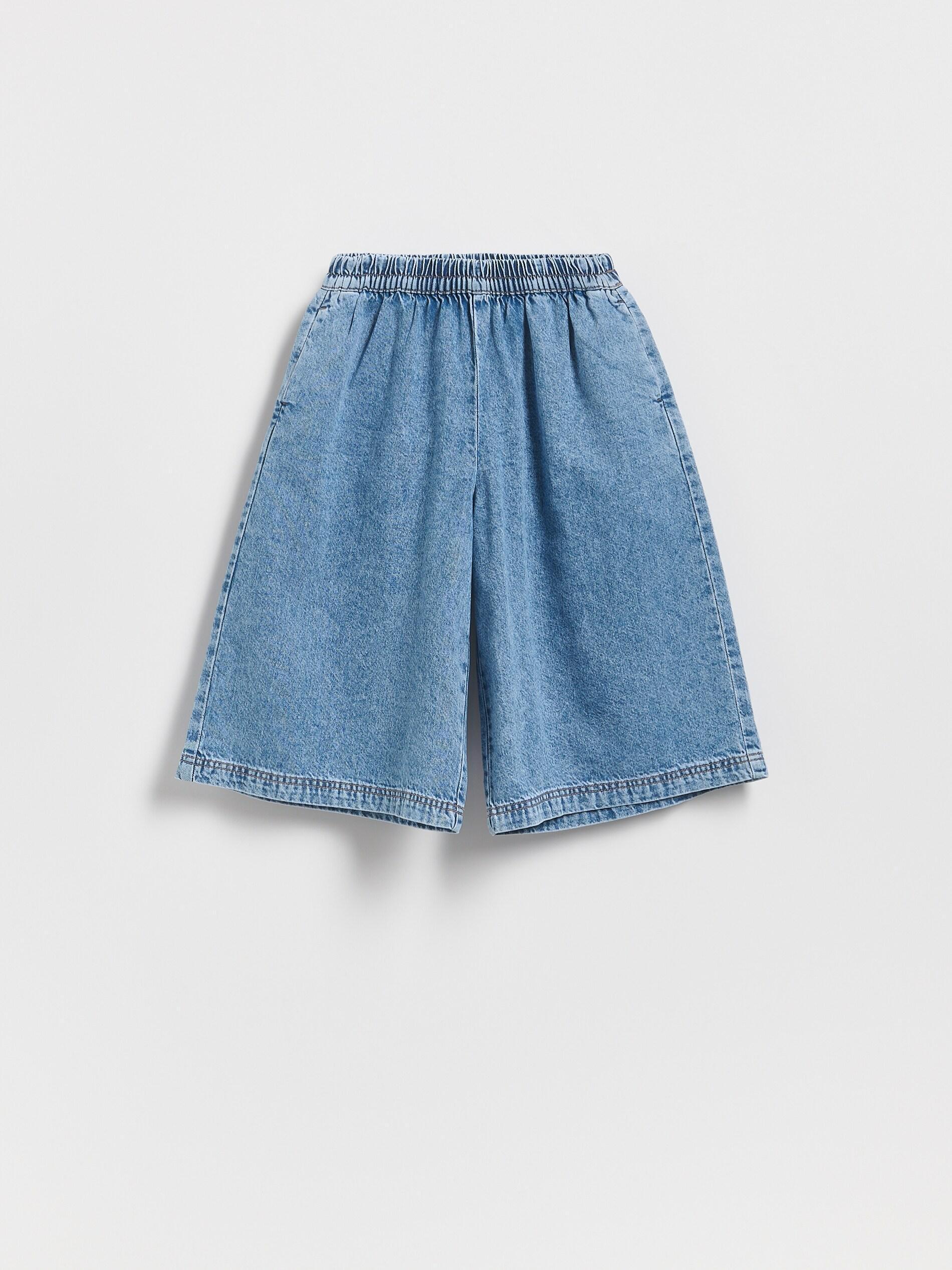 Blue Denim Bermuda Shorts, Blue, large image number 0