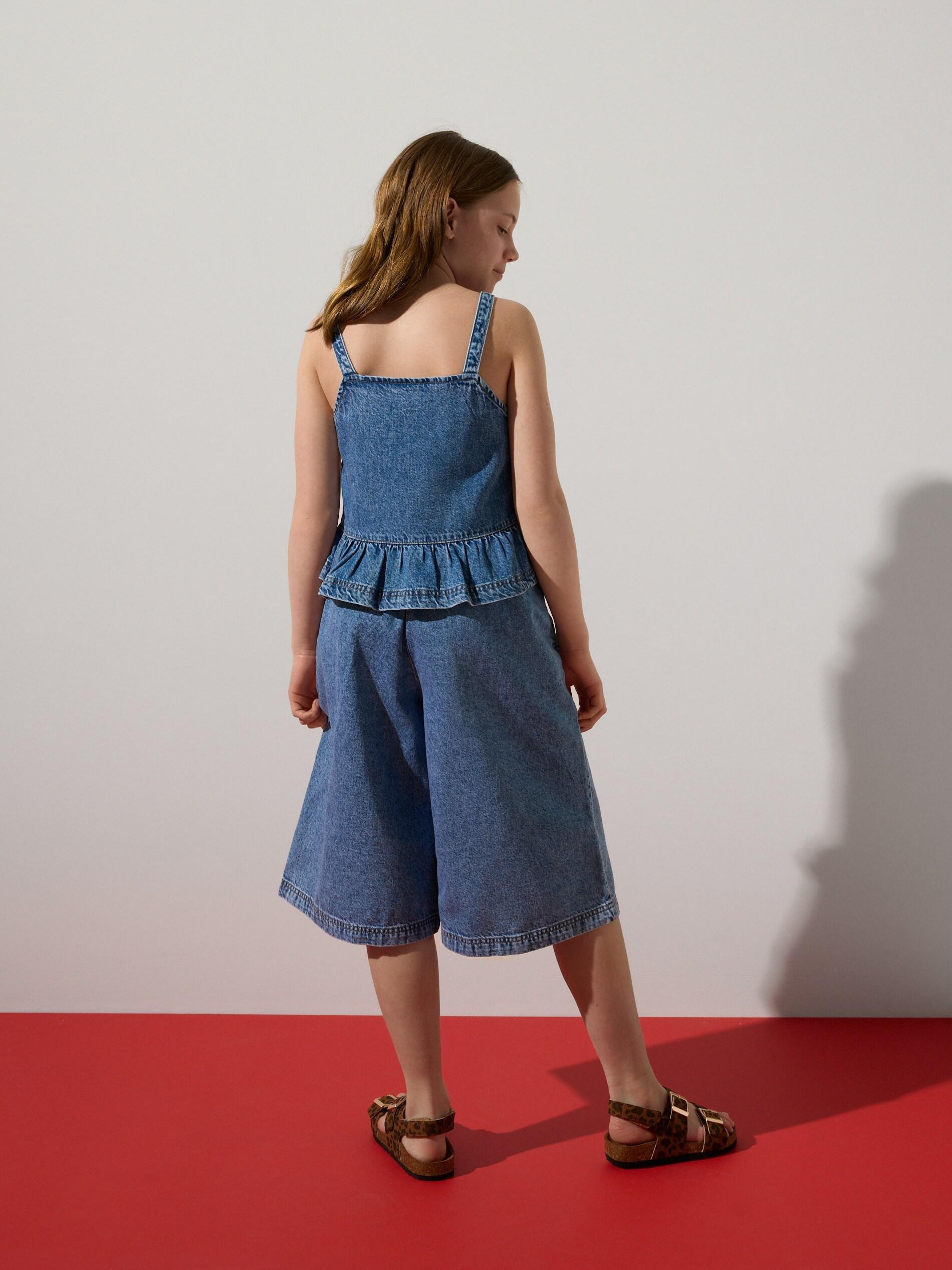 Blue Denim Bermuda Shorts, Blue, large image number 2