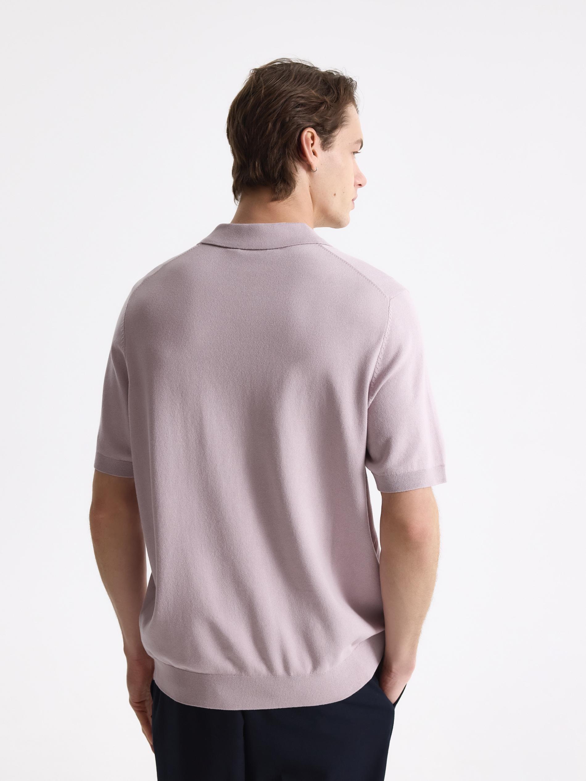 Pink Viscose Rich Polo Jumper, Pink, large image number 2