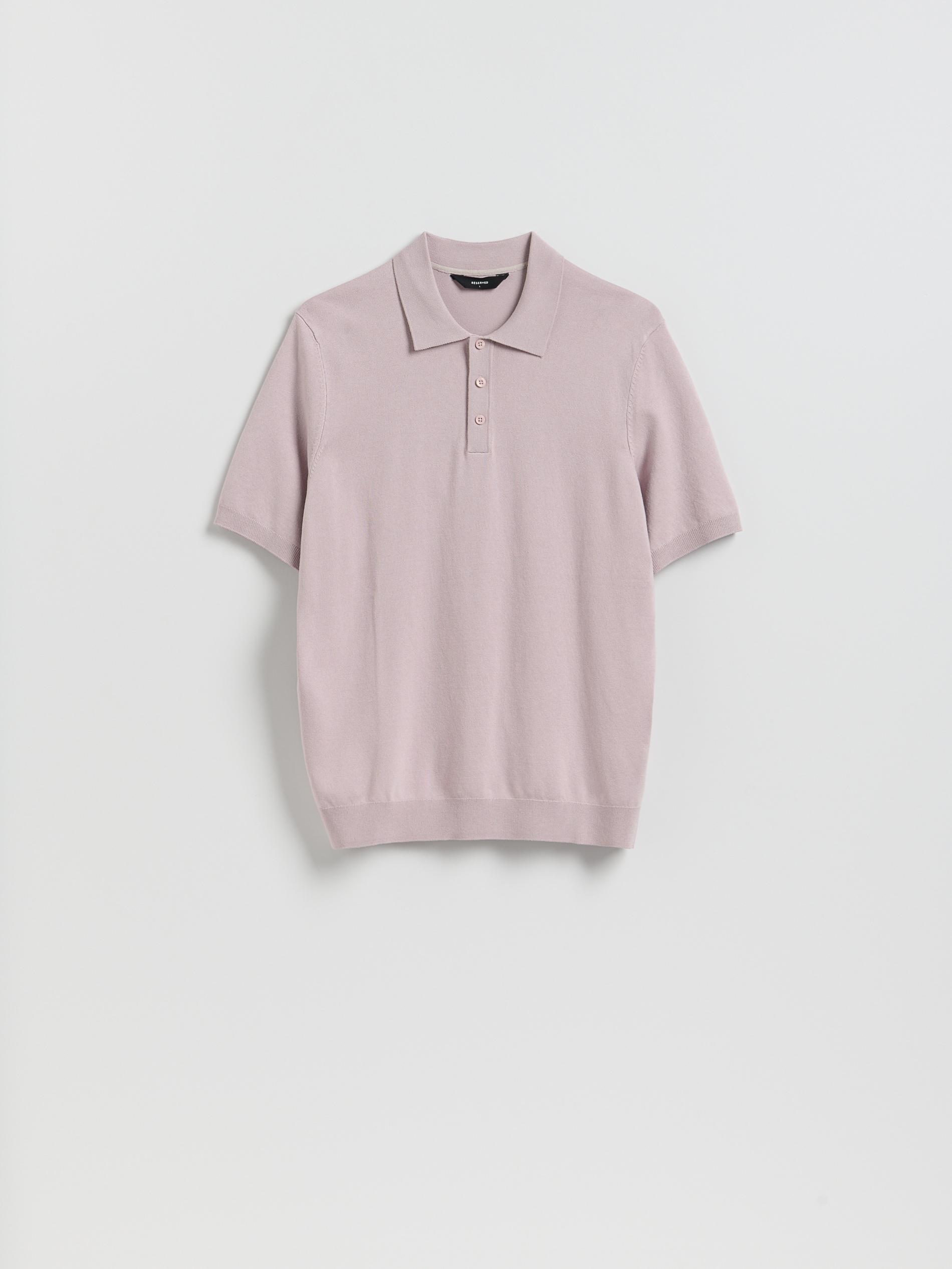 Pink Viscose Rich Polo Jumper, Pink, large image number 4
